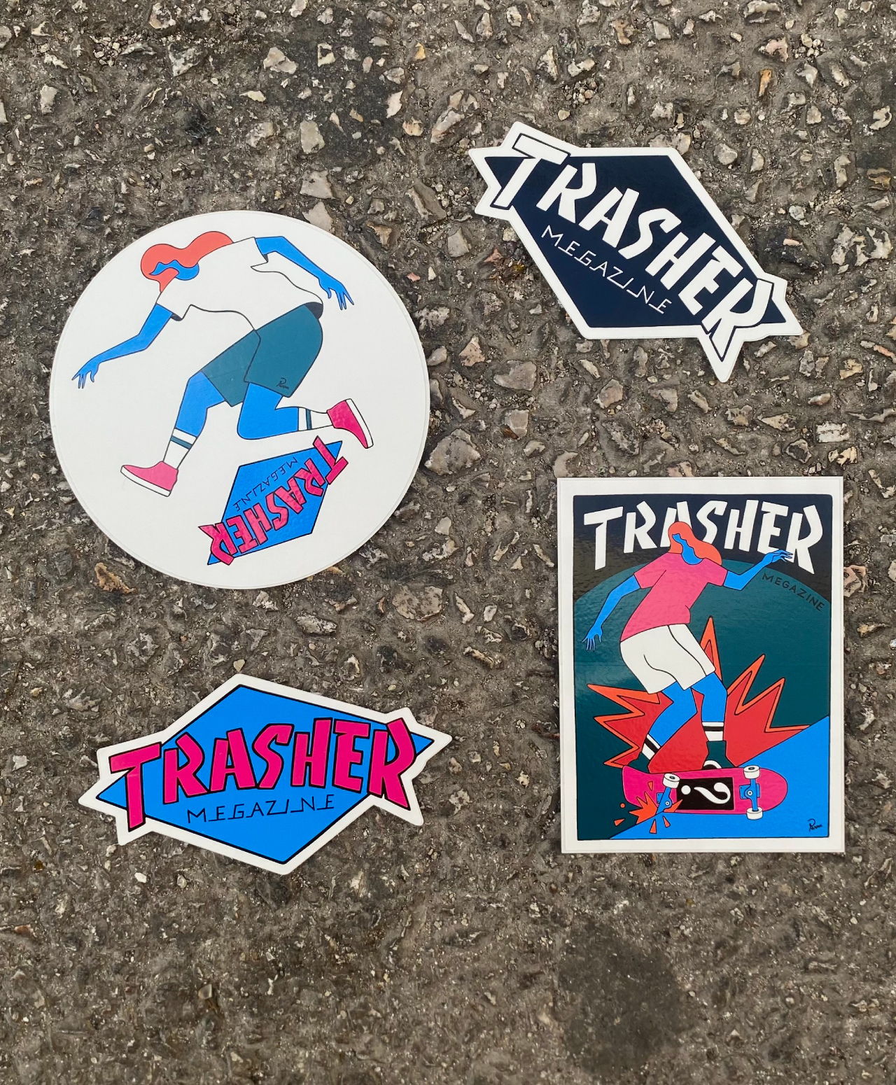 THRASHER X PARRA 4-PACK STICKERS MULTI