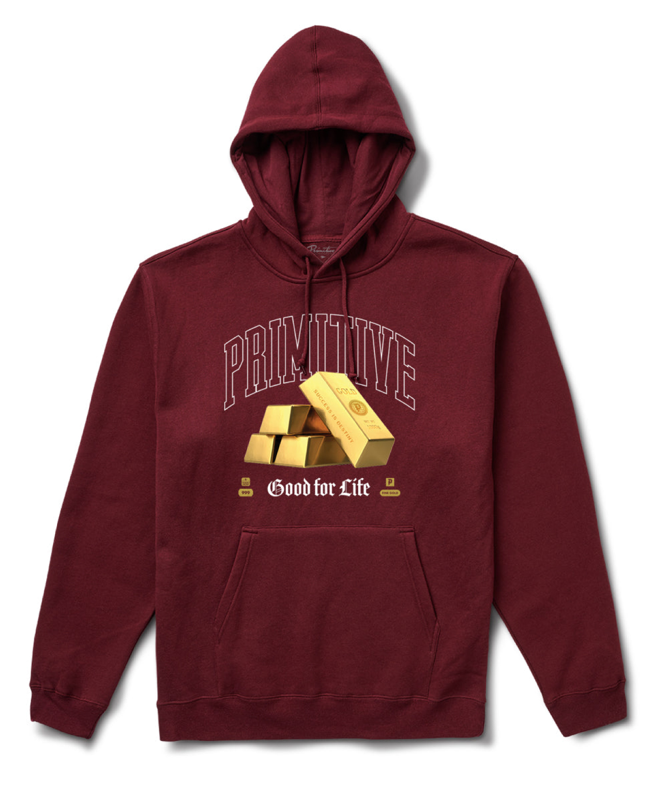 PRIMITIVE GOLD PACK  22 HALLMARK HOOD BURGUNDY