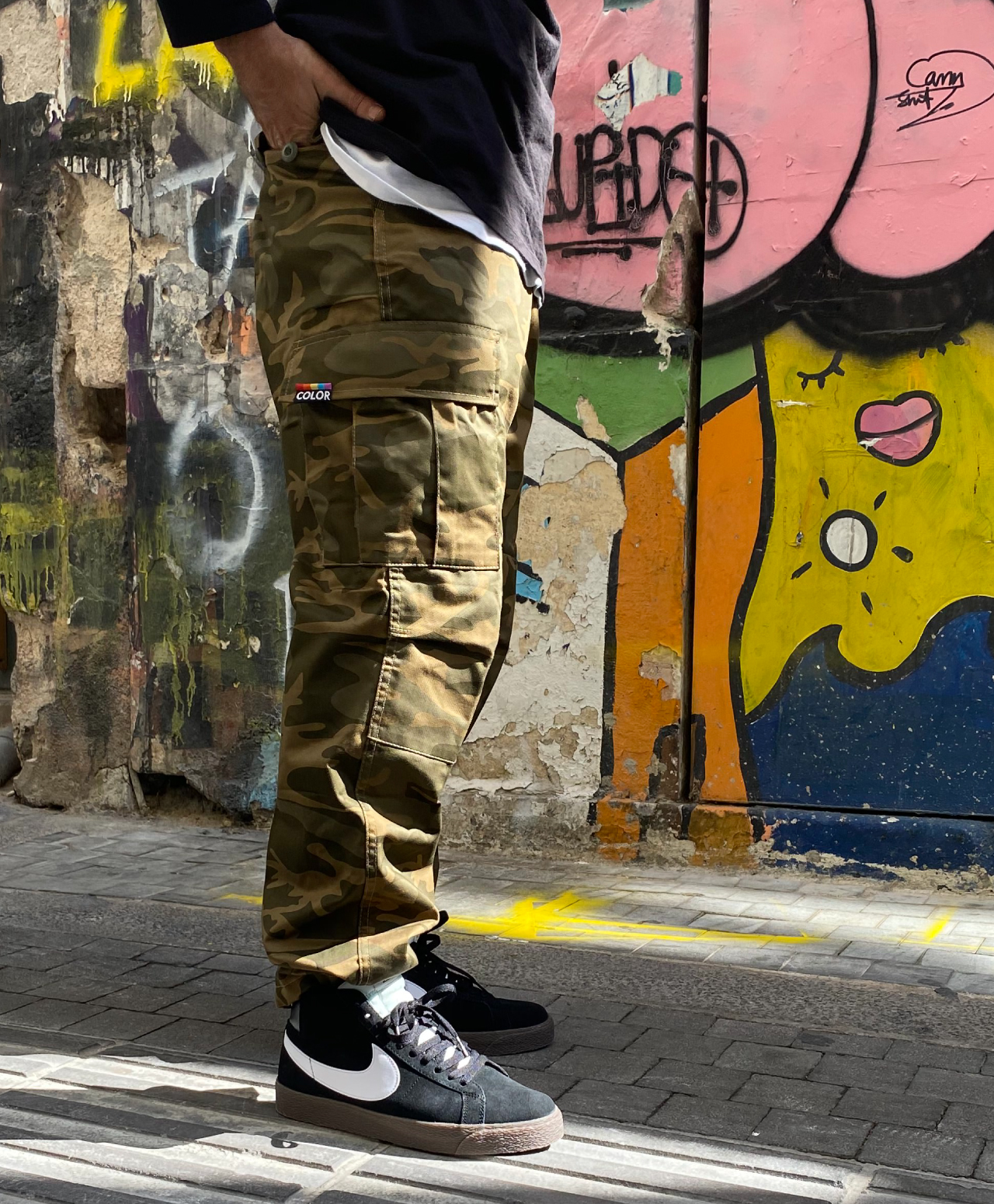 COLOR I-5 CARGO PANTS DIRT CAMO