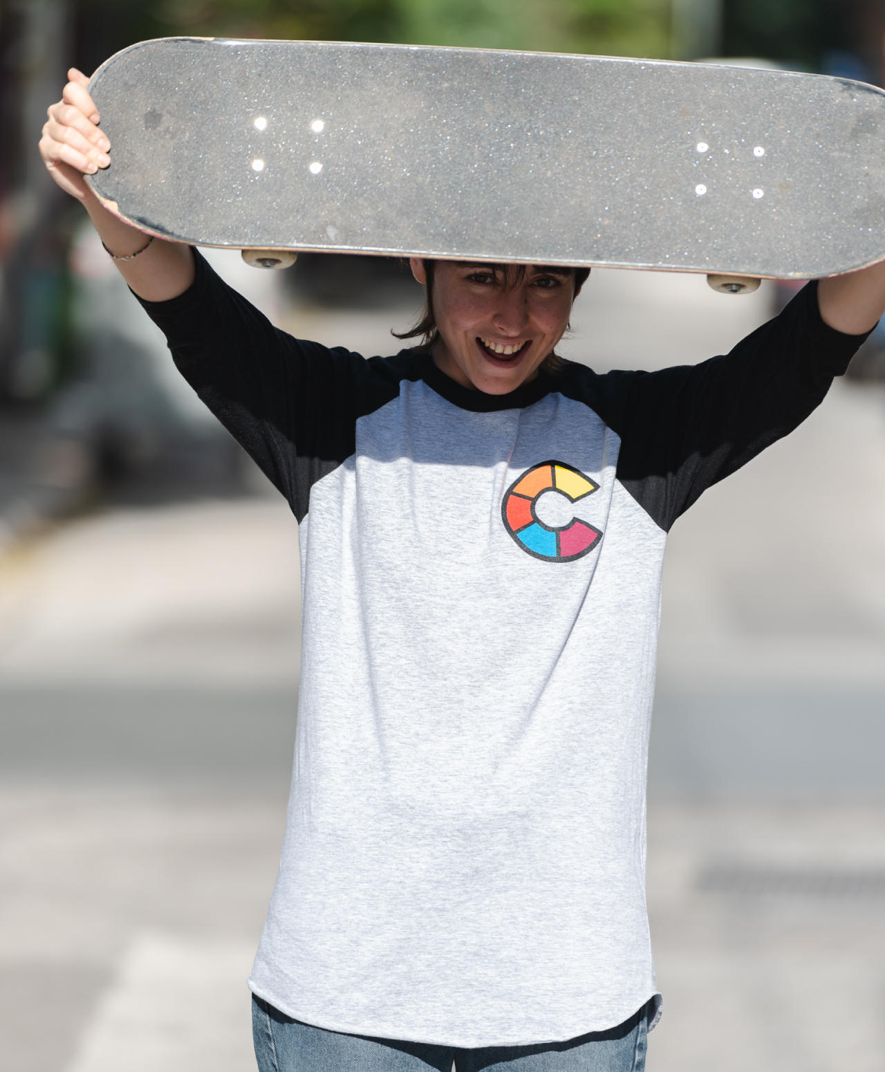 OG COLOR CHEST RAGLAN GREY/BLACK