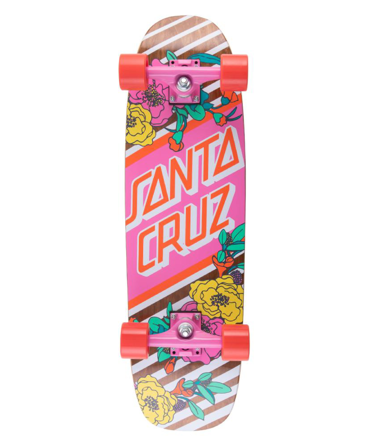 SANTA CRUZ FLORAL STRIPE STREET SKATE 8.4 MULTI