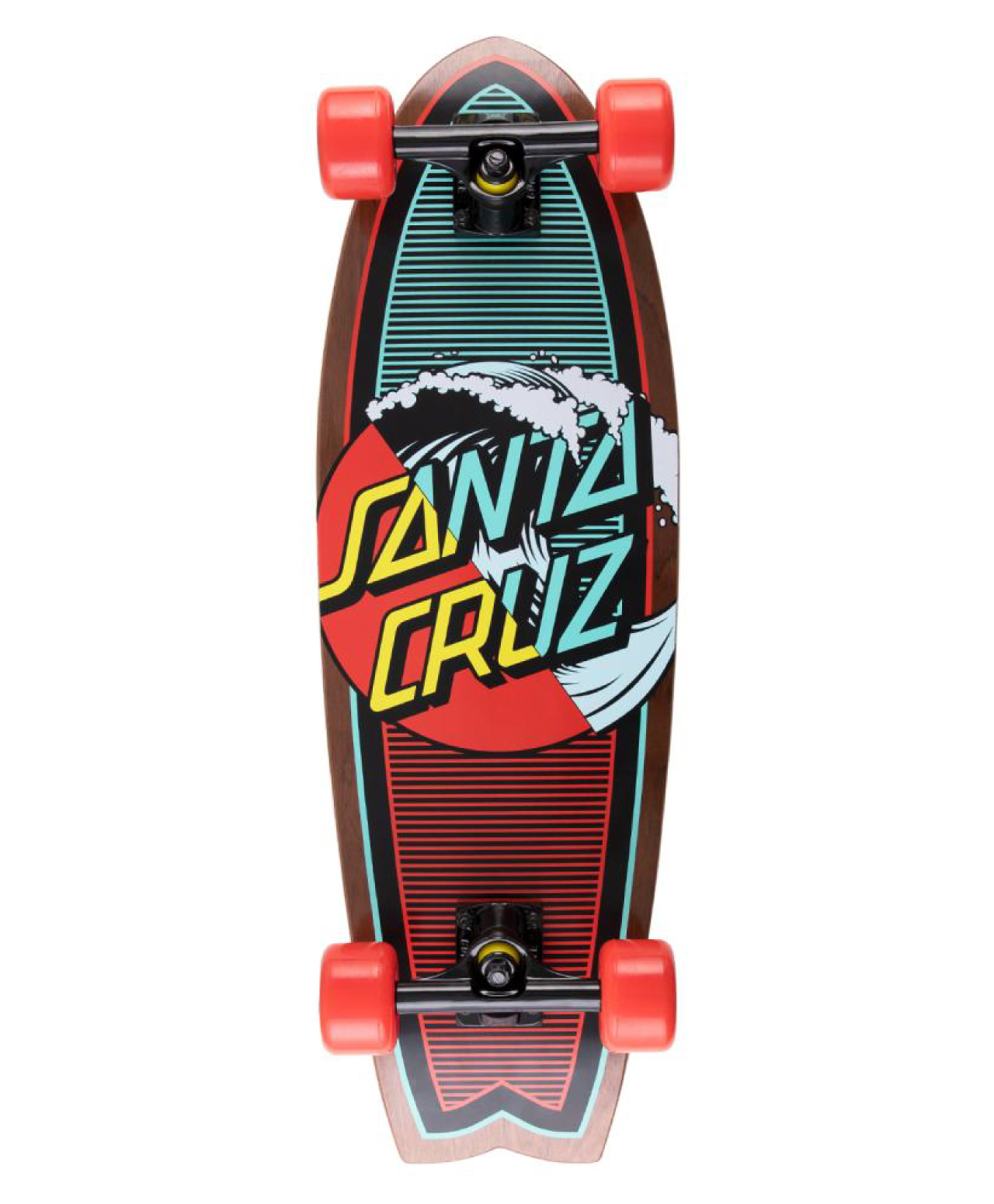 SANTA CRUZ CLASSIC WAVE SPLICE SHARK SURFSKATE 27.7 RED/GREY