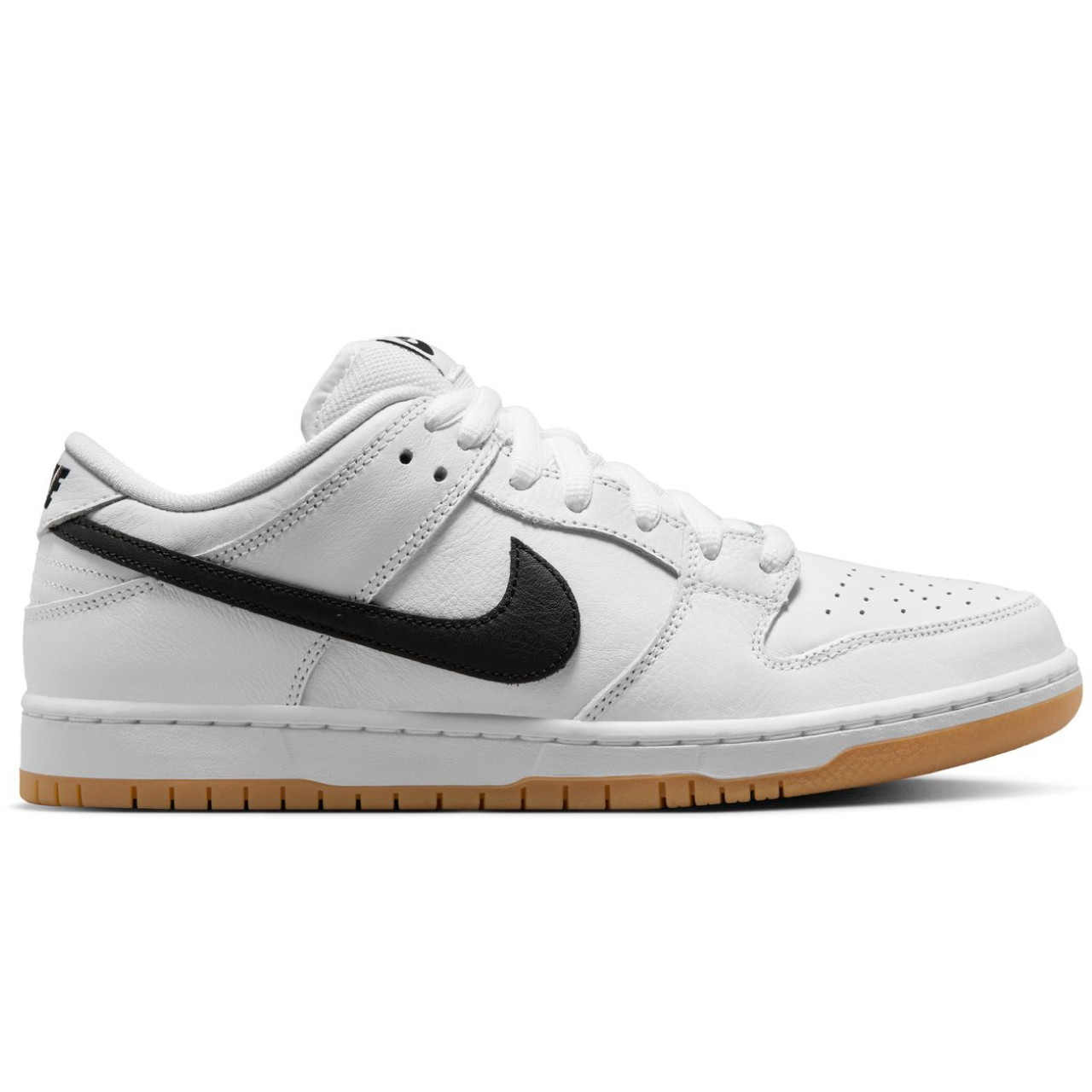 NIKE SB DUNK LOW PRO ISO WHITE/BLACK-WHITE-GUM LIGHT BROWN