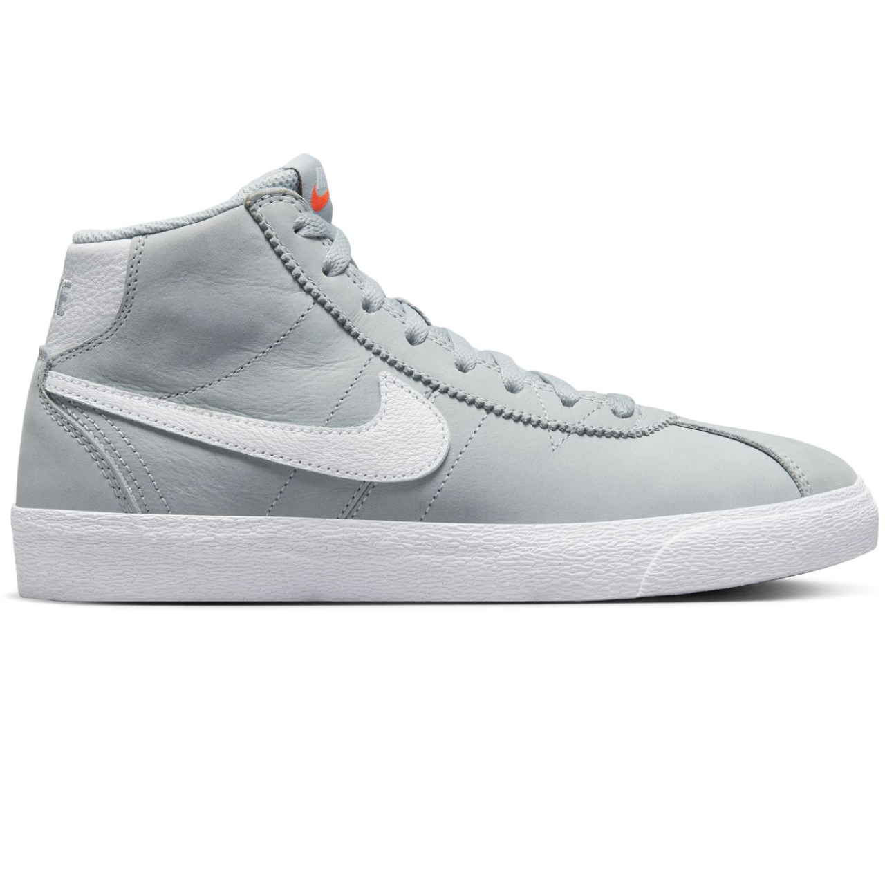 NIKE SB WOMENS BRUIN HI ORANGE LABEL ISO WOLF GREY/WHITE-WOLF GREY