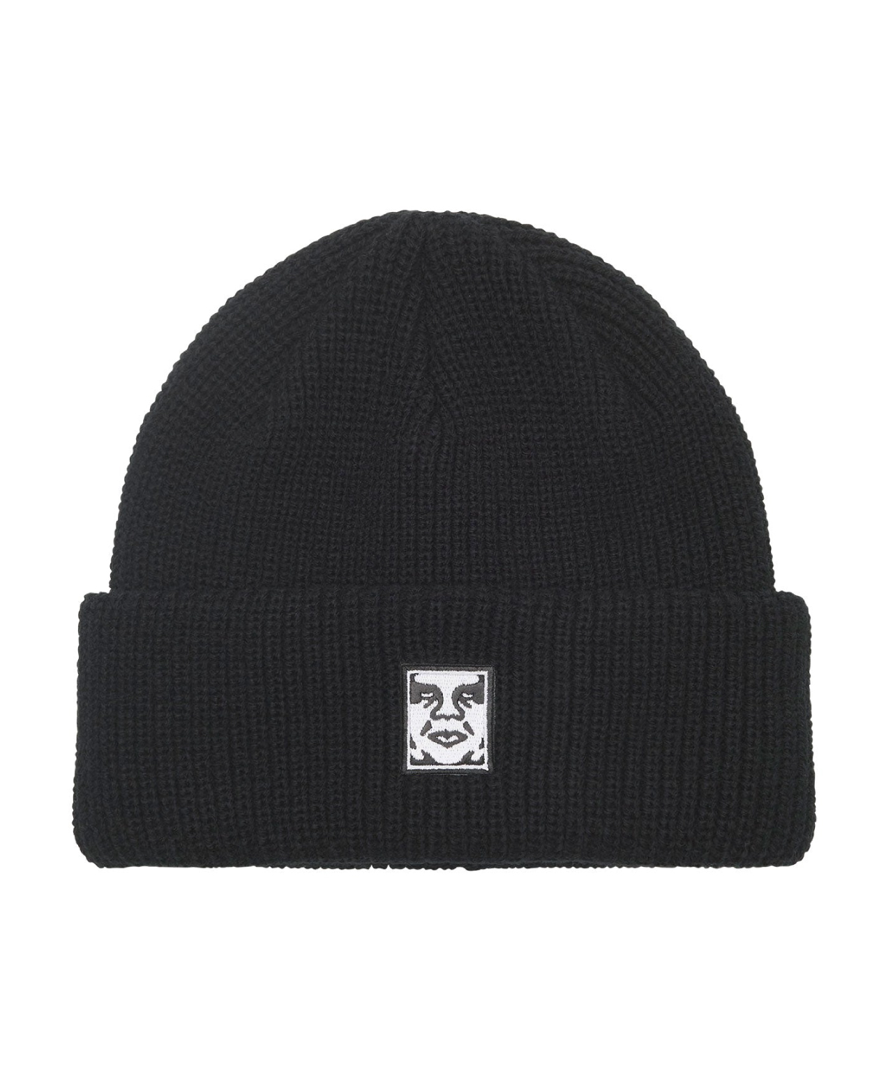 OBEY MID ICON PATCH CUFF BEANIE BLACK