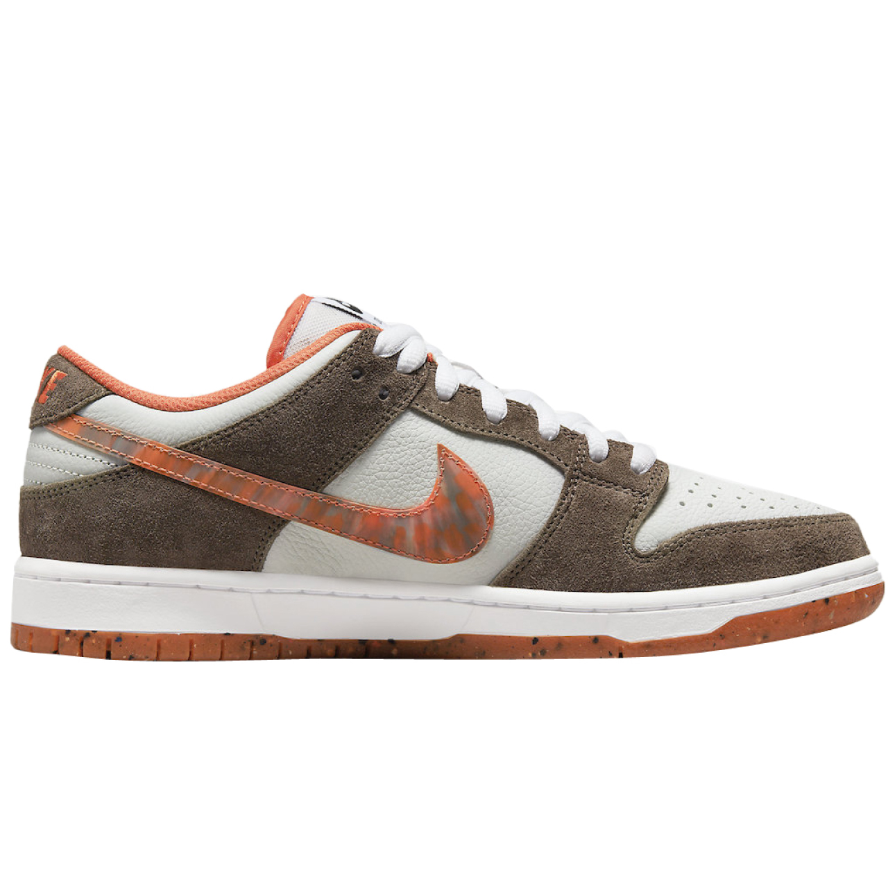 NIKE SB X CRUSHED D.C. DUNK LOW PRO OLIVE GREY/MANTRA ORANGE-RATTAN