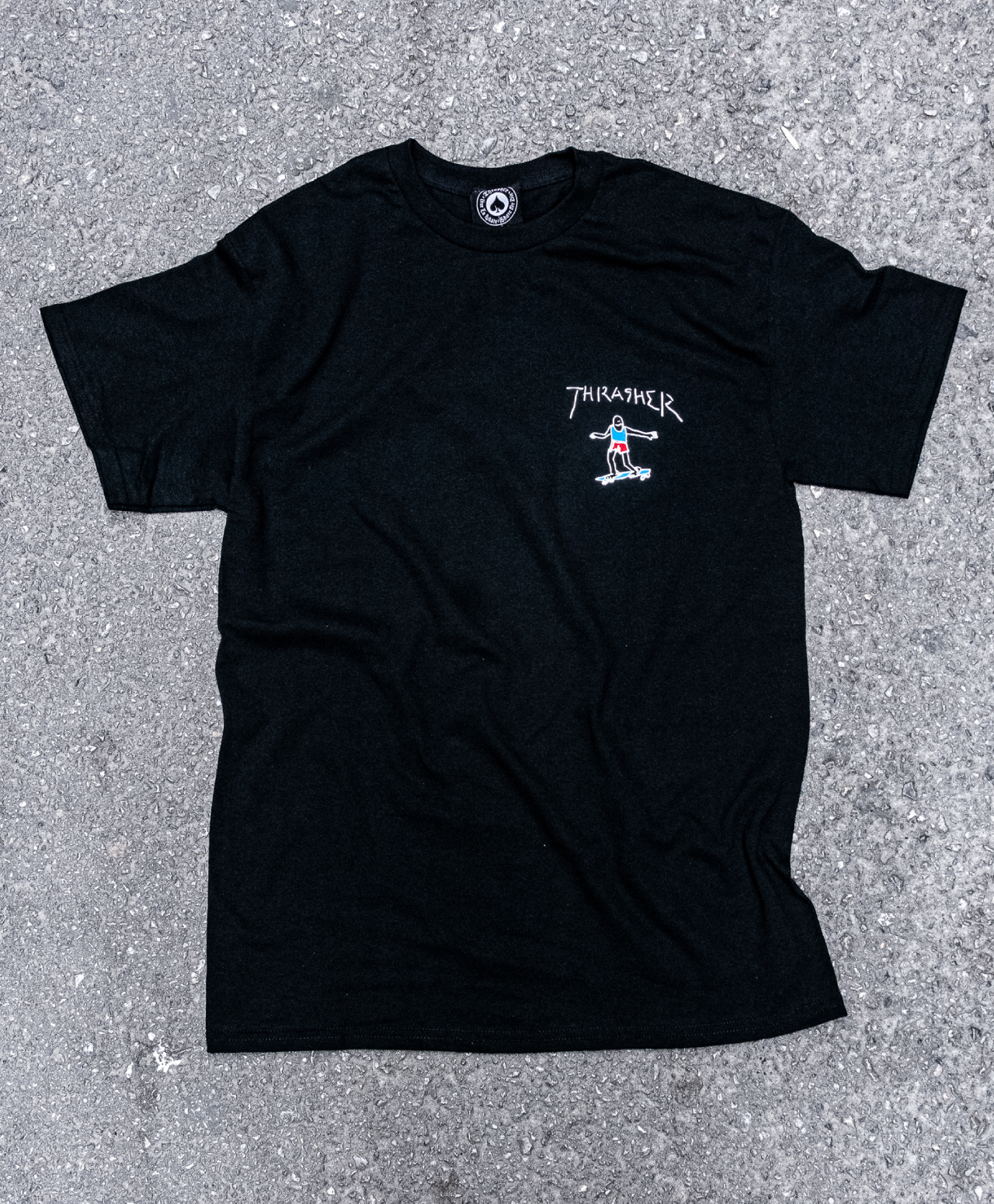 THRASHER GONZ MINI LOGO TEE BLACK