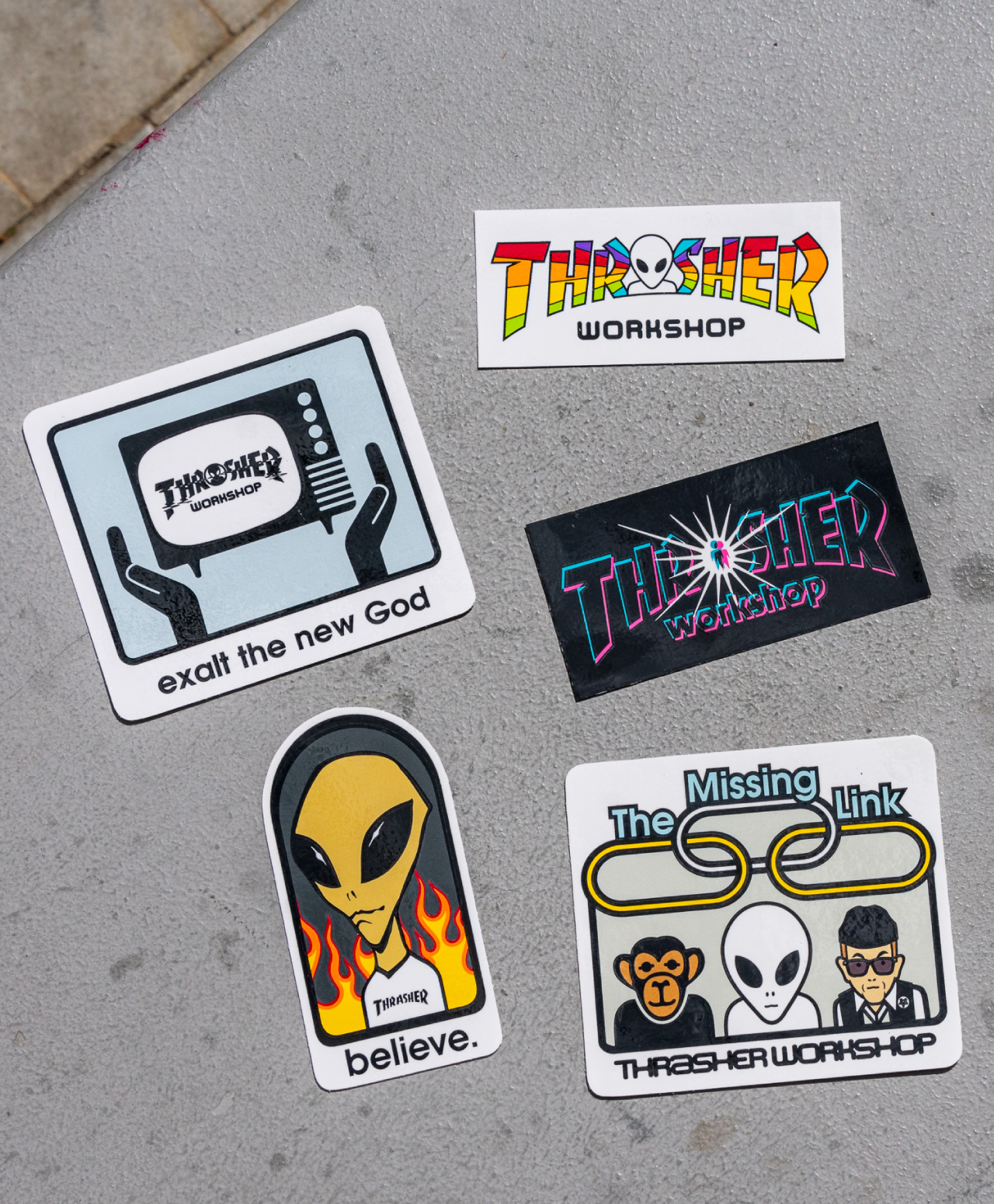 THRASHER X ALIEN WORKSHOP STICKER PACK