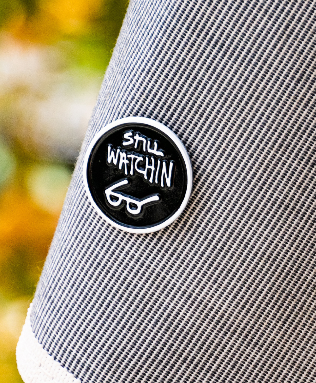 THRASHER STILL WATCHIN LAPEL PIN BLACK