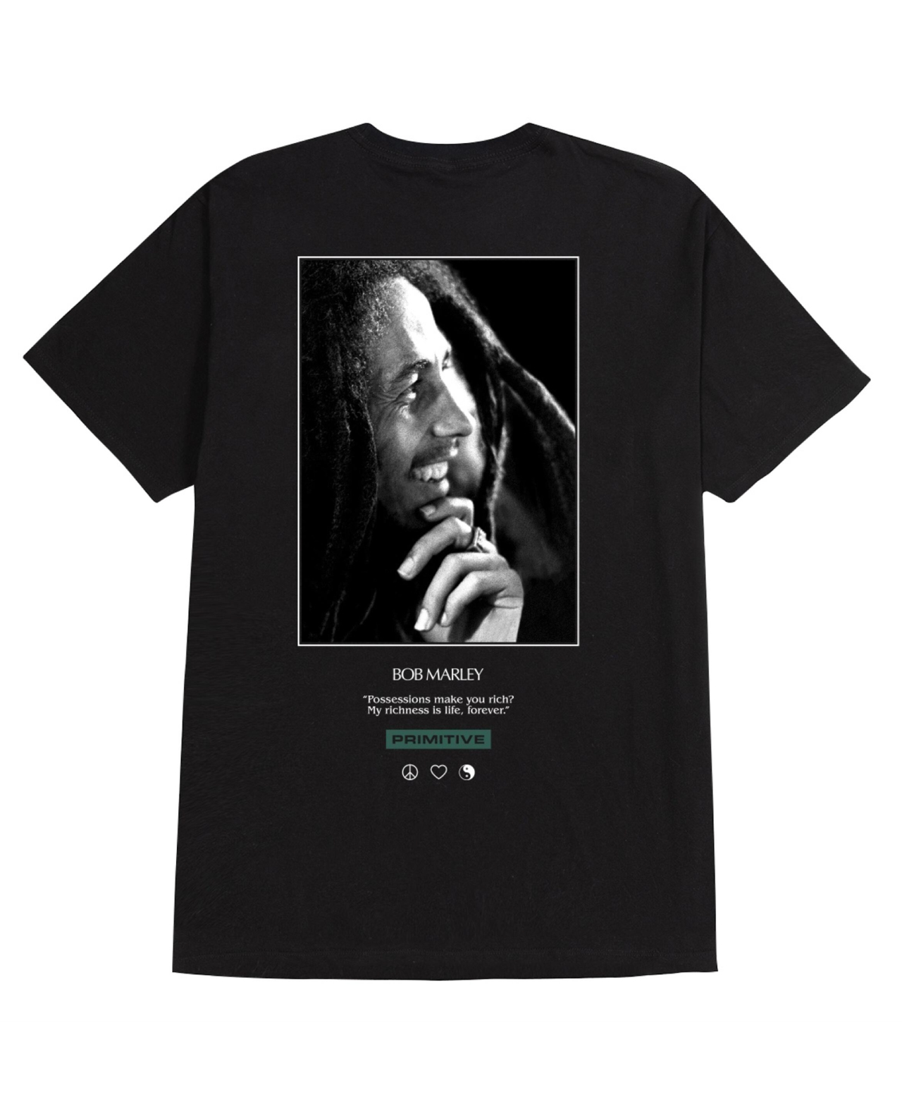 PRIMITIVE X BOB MARLEY LIFE FOREVER TEE BLACK