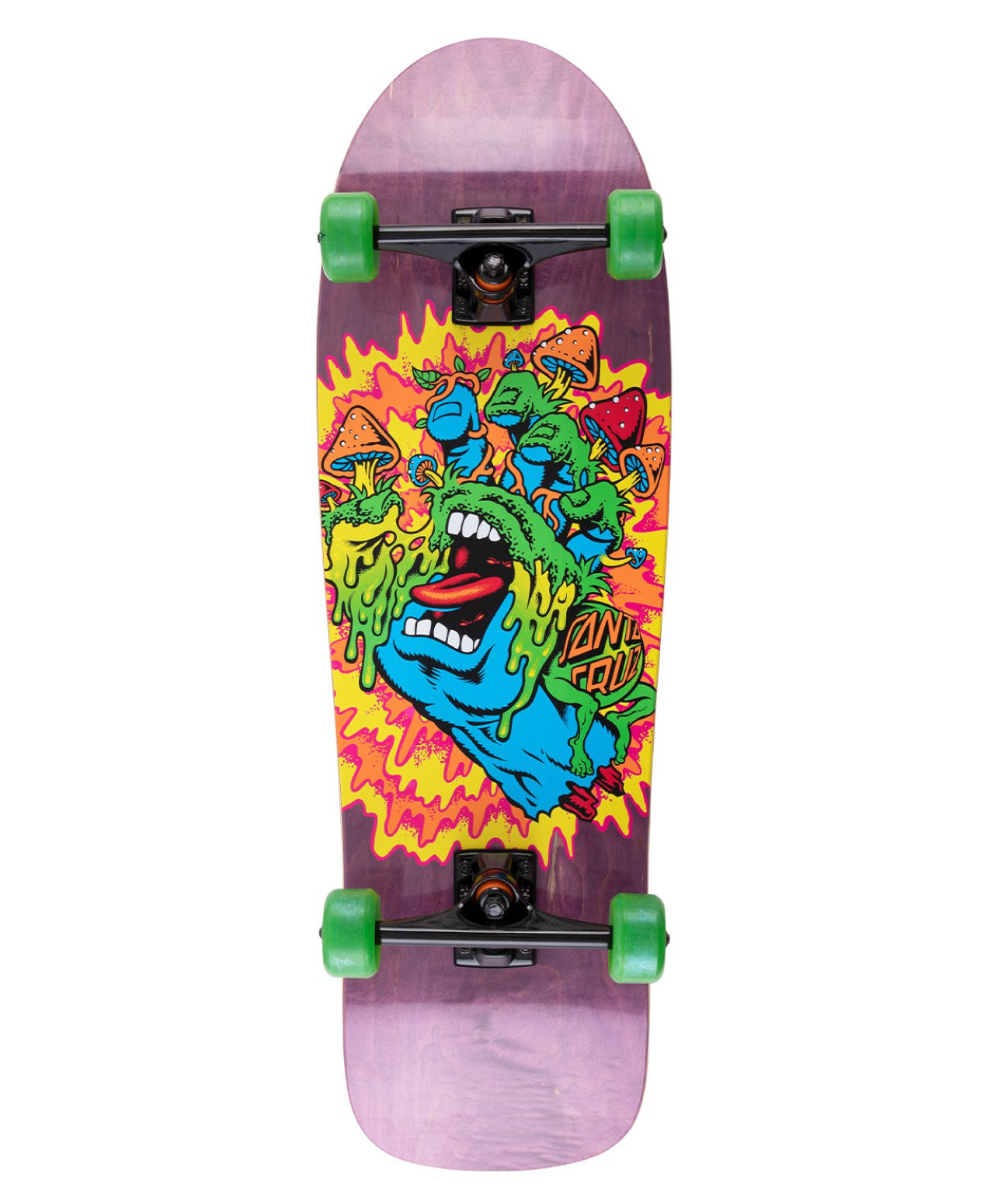 SANTA CRUZ RED TOXIC HAND 80s CRUZER 9.7 X 31.7 PURPLE
