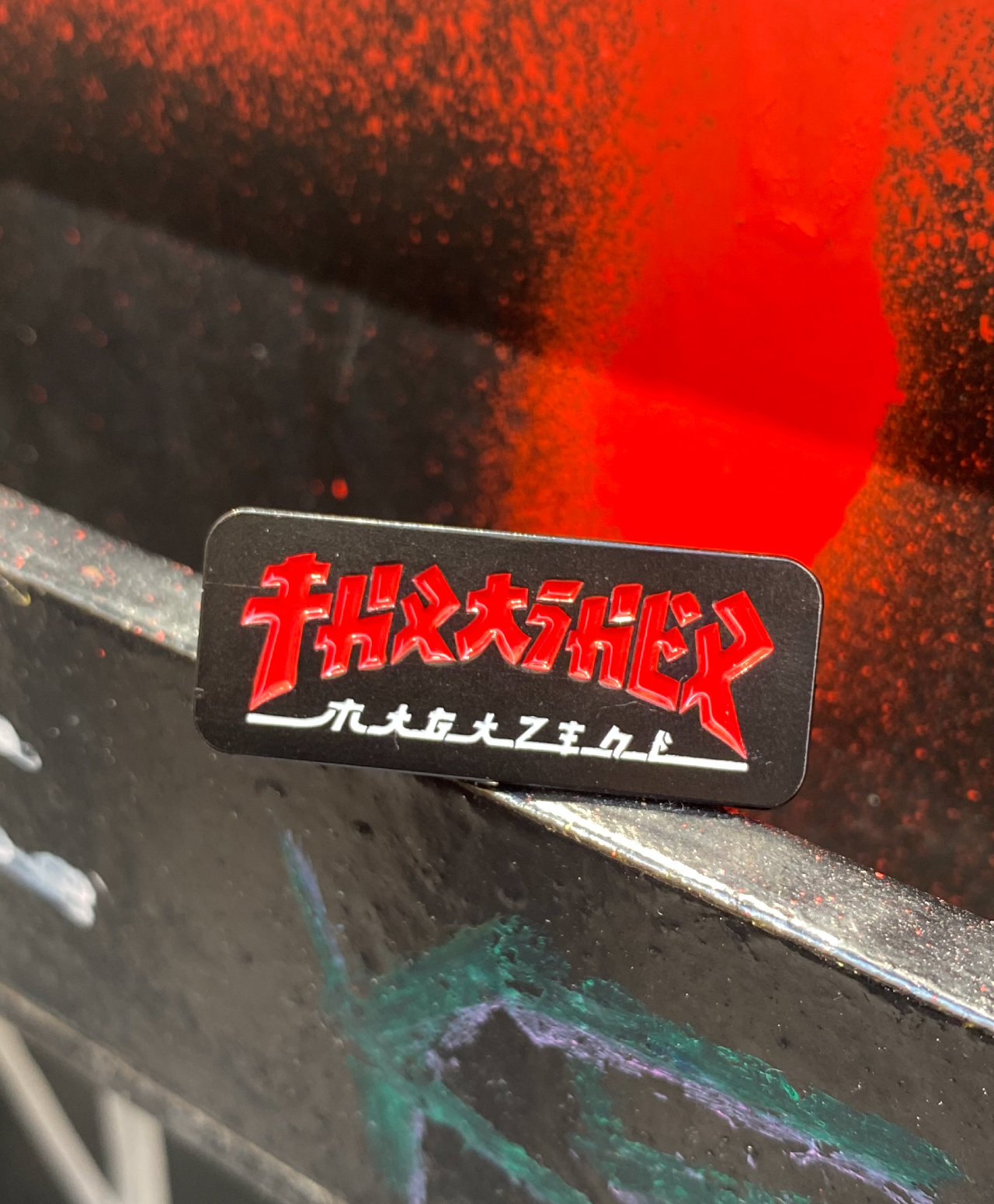 THRASHER GODZILLA LAPEL PIN MULTI