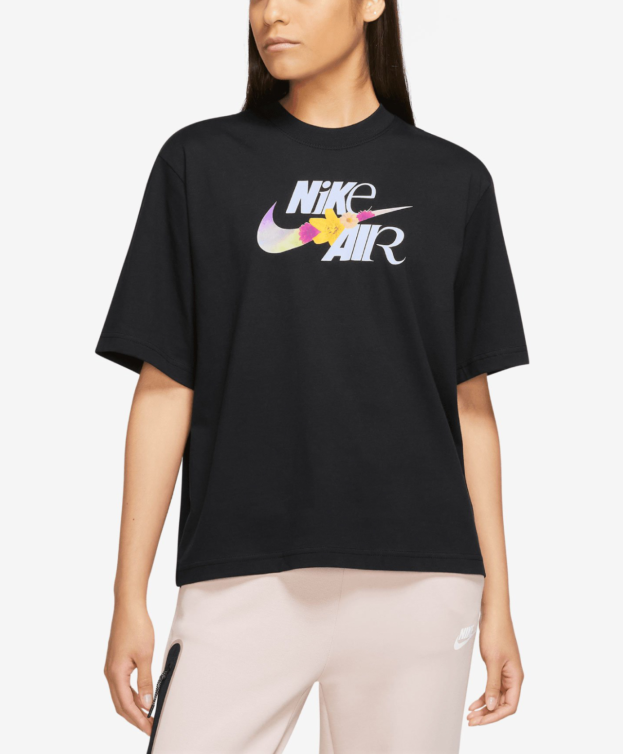 NIKE AIR WOMENS GRAPHIC TEE BLACK