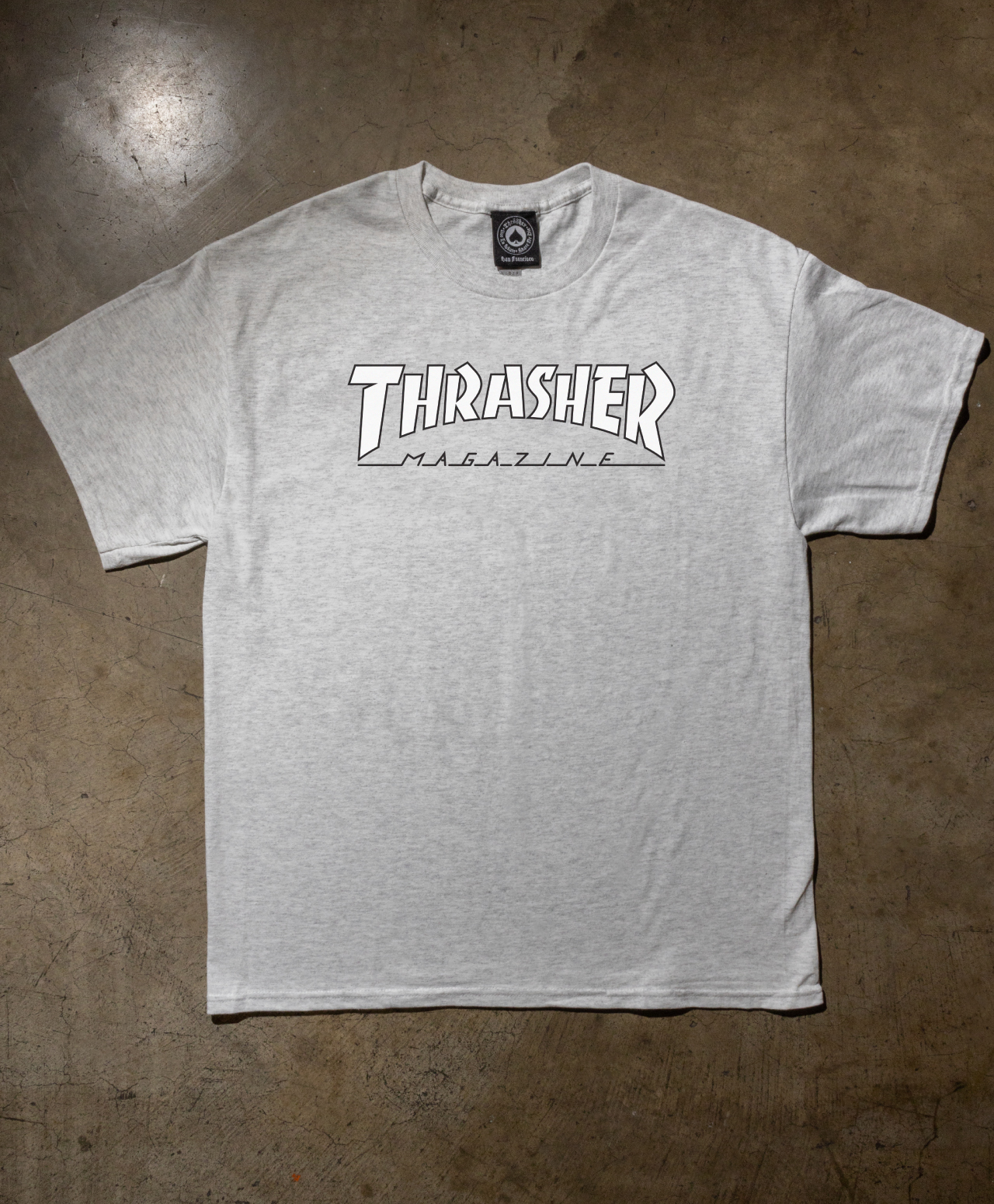 THRASHER OUTLINED TEE GREY/WHITE