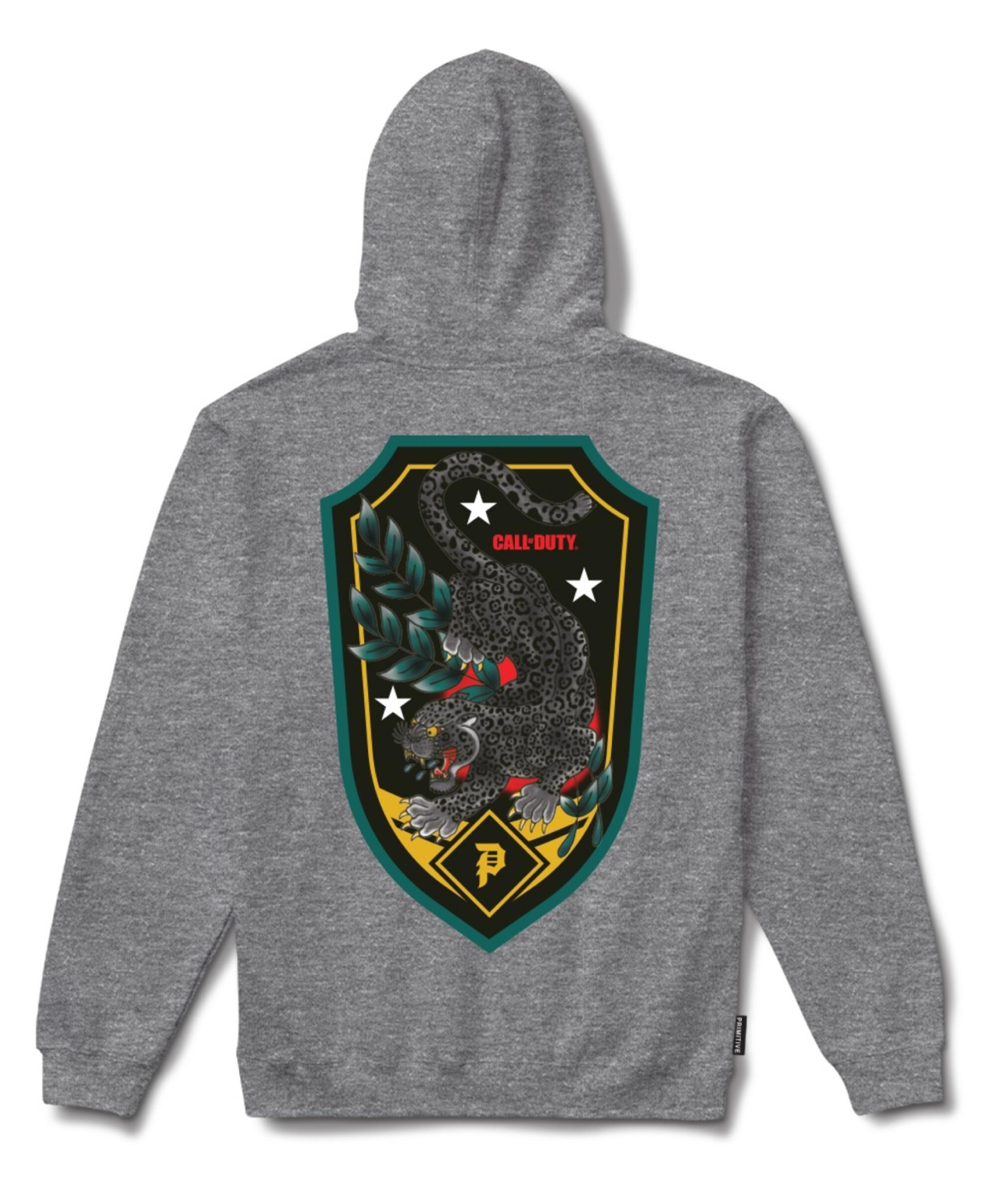PRIMITIVE X CALL OF DUTY BLACK JAGUAR ZIP HOOD ATHLETIC HEATHER