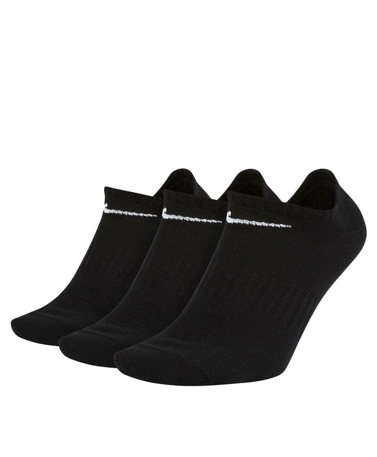 NIKE EVERYDAY CUSHION NO SHOW SOCKS 3-PACK BLACK