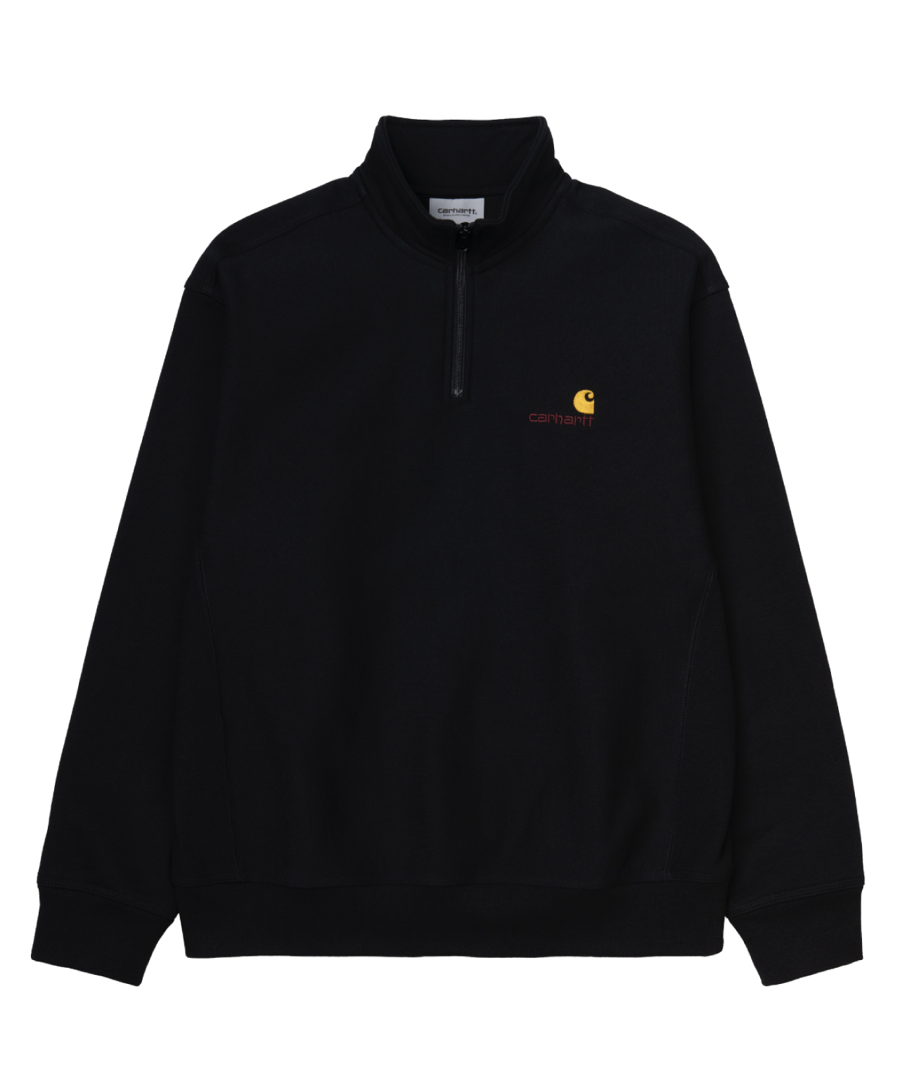 CARHARTT WIP AMERICAN SCRIPT HALF-ZIP BLACK