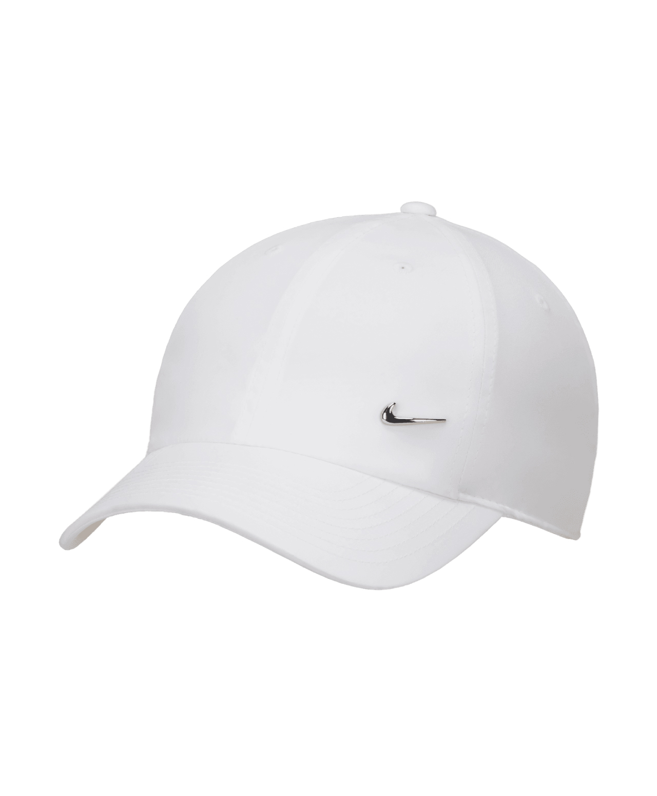 NIKE DRI-FIT CLUB UNSTRUCTURED METAL SWOOSH CAP WHITE/METALLIC SILVER