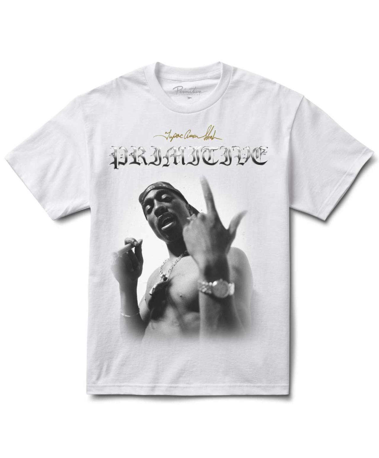 PRIMITIVE X 2PAC INJECTION ONE TEE WHITE