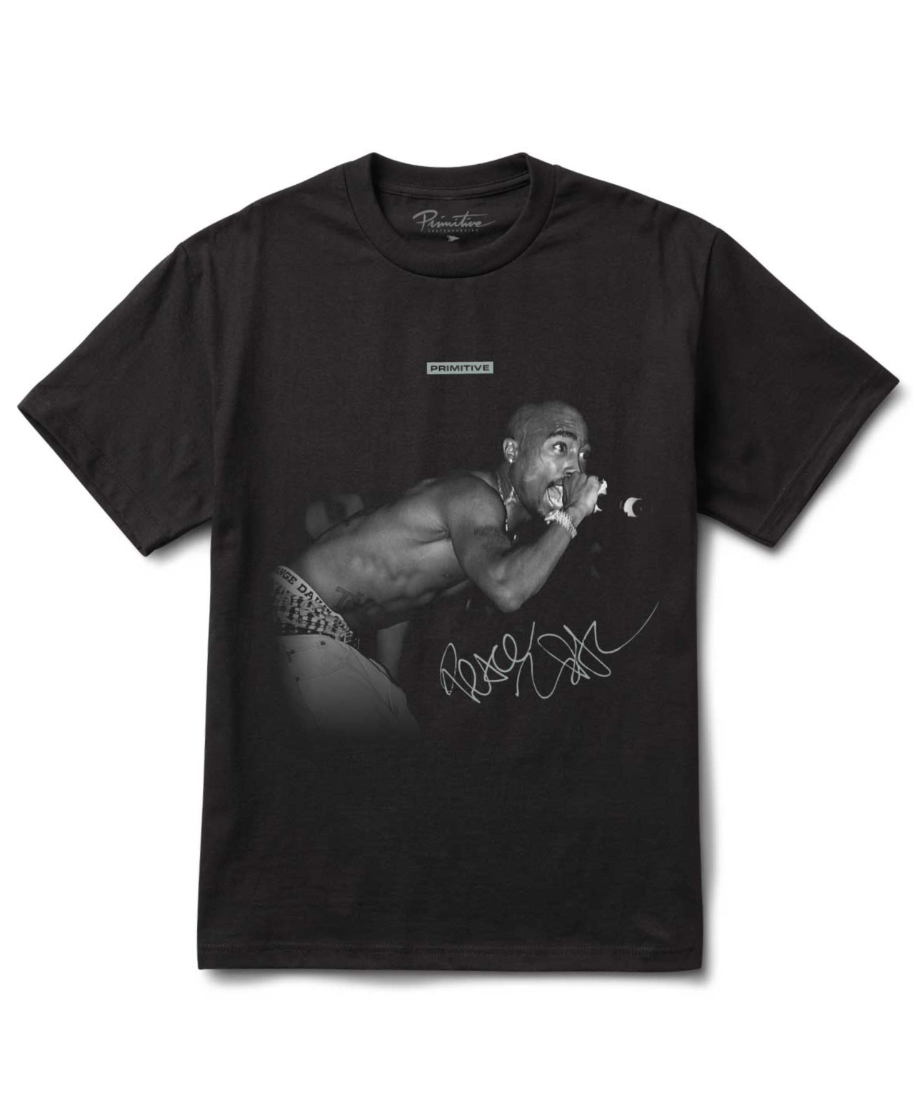 PRIMITIVE X 2PAC INJECTION ENCORE II HEAVYWEIGHT TEE BLACK