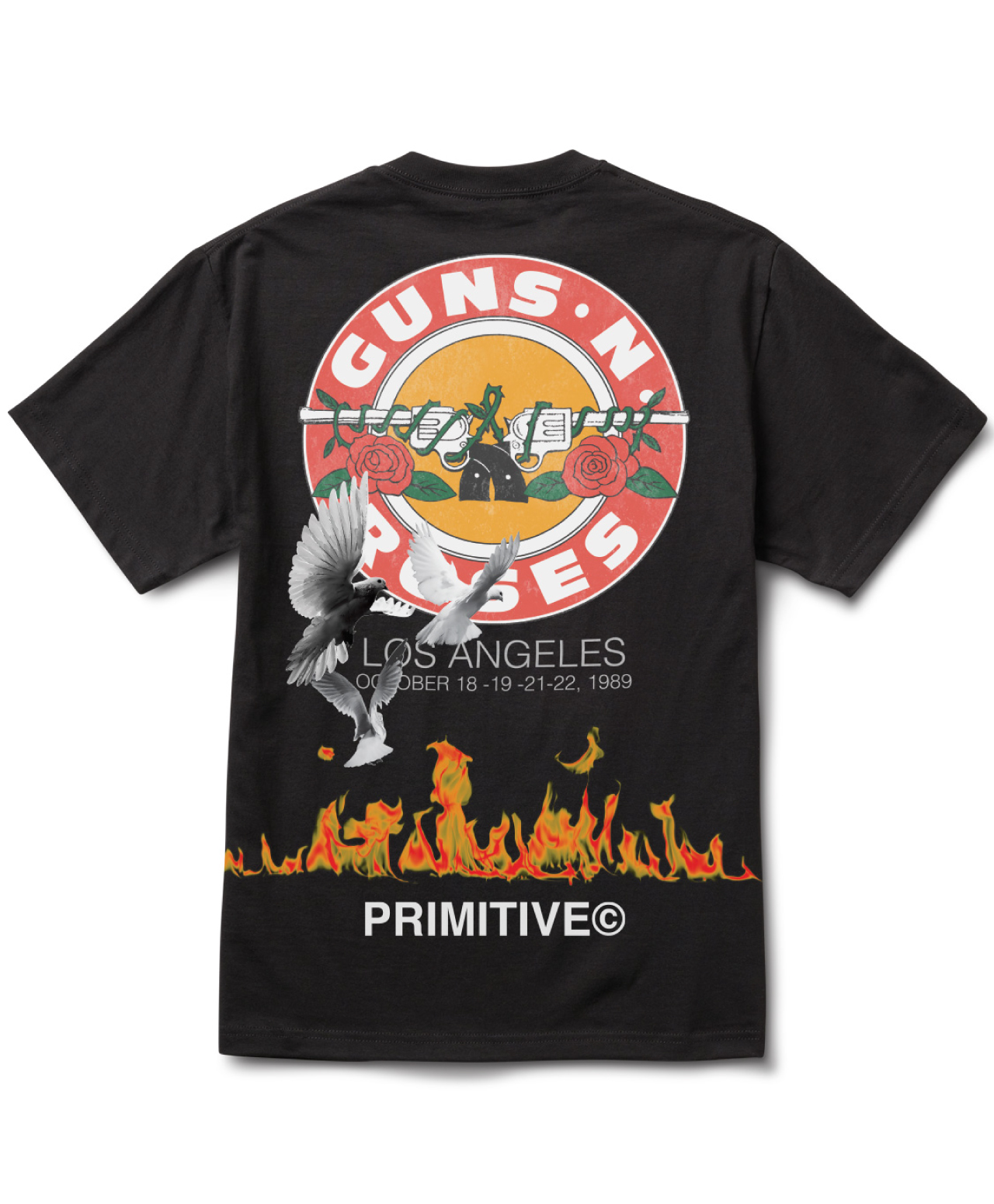 PRIMITIVE X GUNS N ROSES NEXT DOOR TEE BLACK