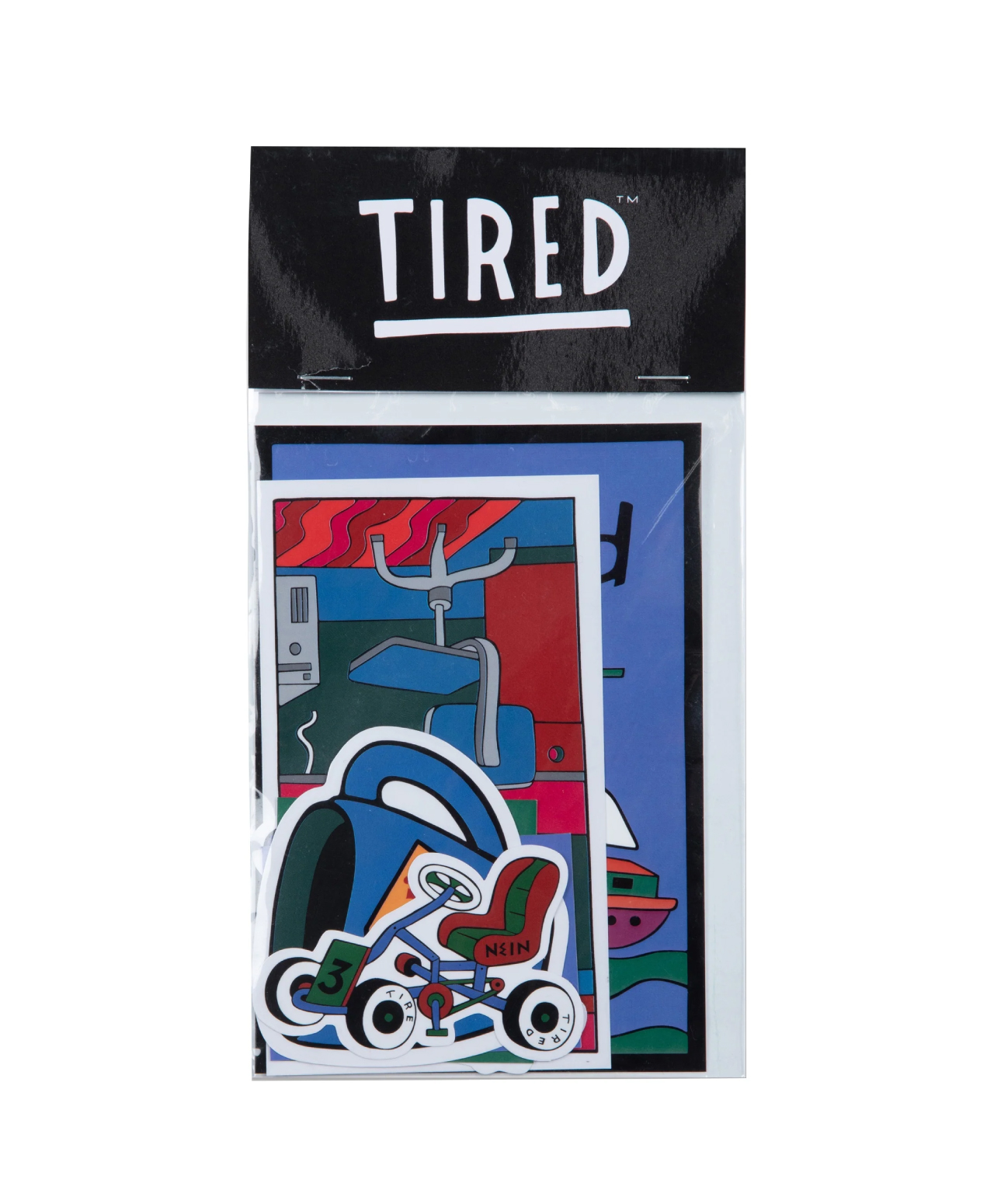 TIRED FW23 STICKER PACK MULTI