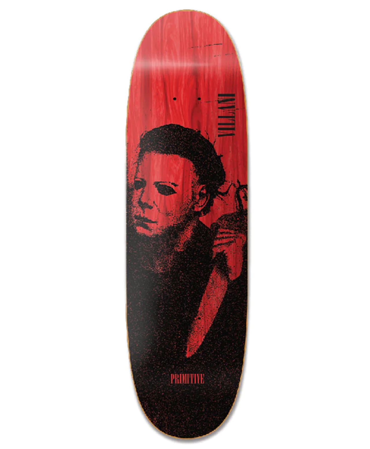PRIMITIVE X JOHN CARPENTER VILLANI EGG SKATE DECK 9.125 RED