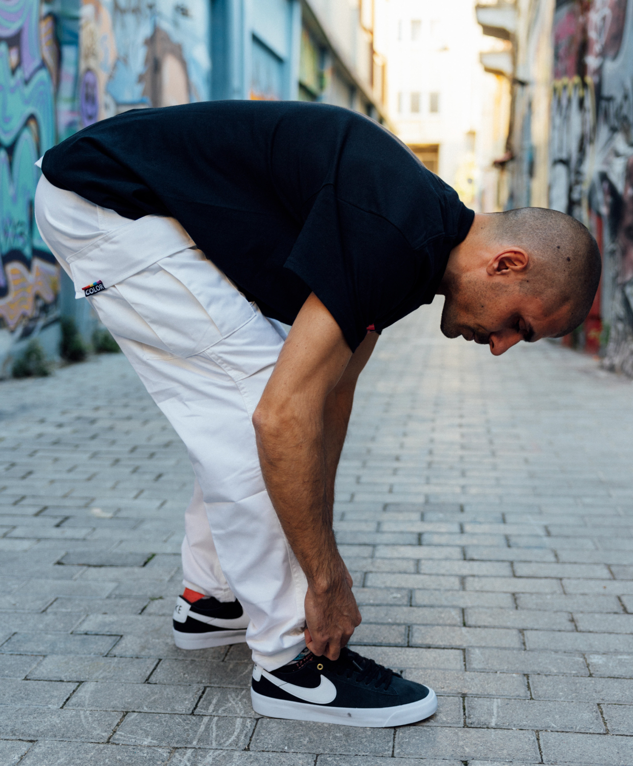 COLOR I-5 CARGO PANTS DIRTY WHITE