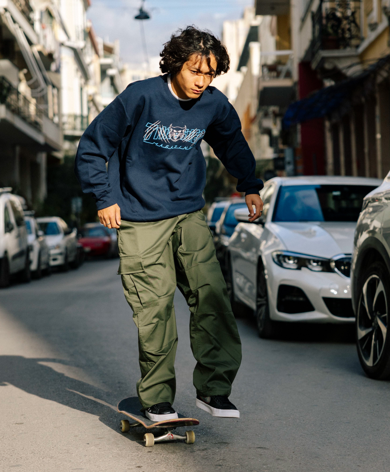 COLOR I-5 CARGO BAGGY BOMBS PANTS OLIVE