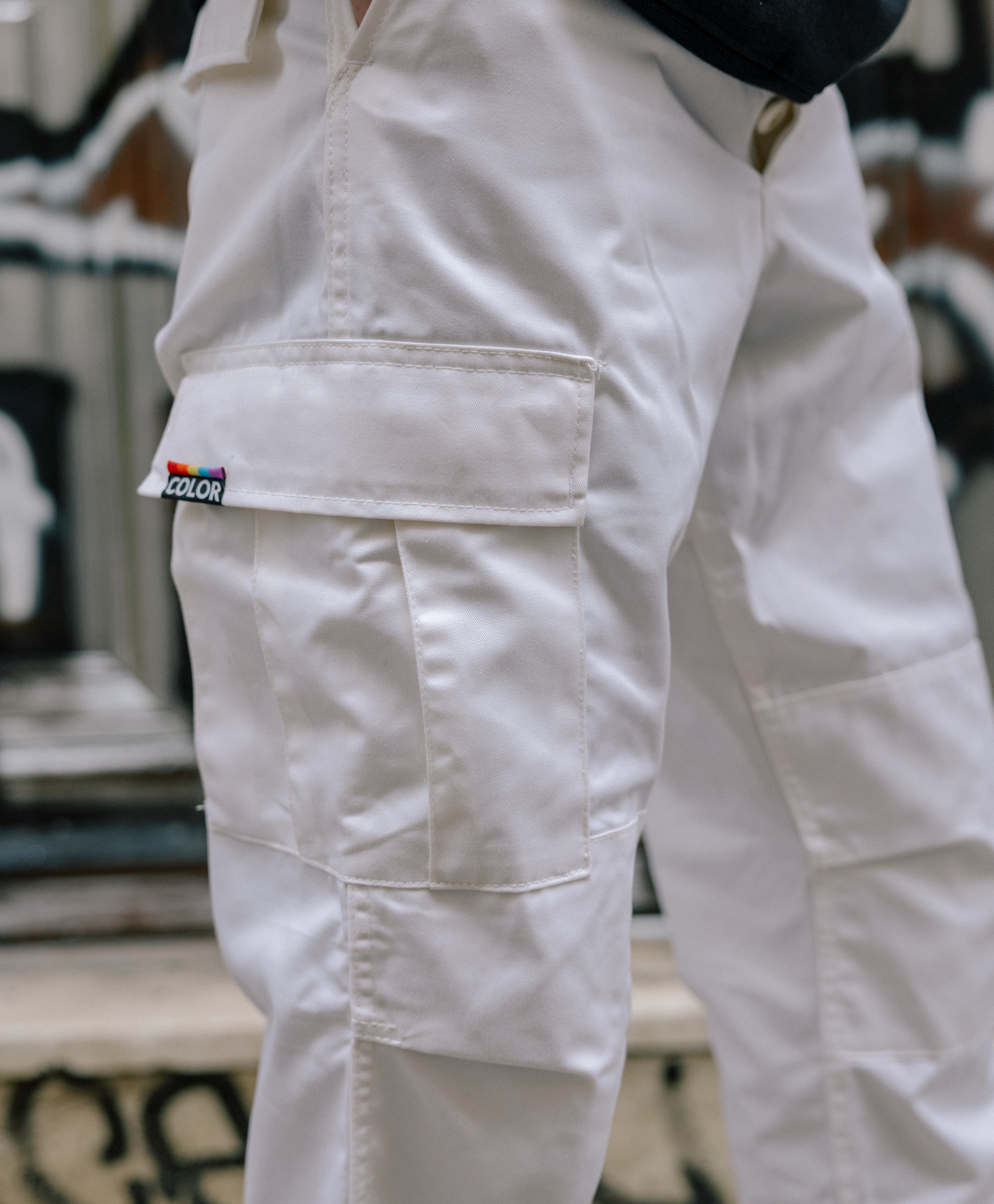 【COLOR iN ID】White washed cargo pants COLOR I-5 CARGO PANTS DIRTY WHITE | PANTS | Color Skates