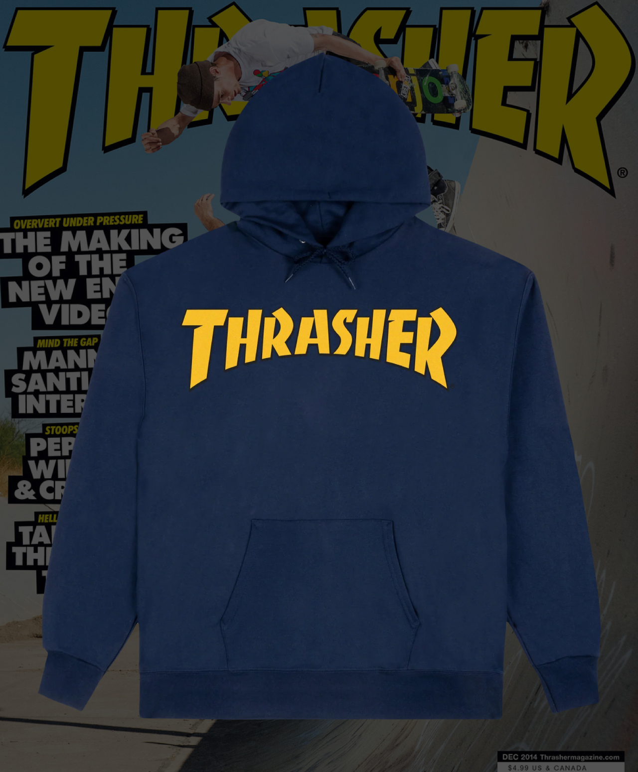 パーカー・フーディ THRASHER city graphic hoodie navy TR2301HD03NA Thrasher Skate And Destroy Pullover Hoodie - Black | SoCal
