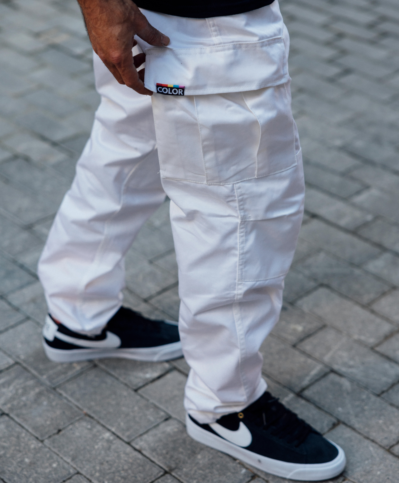 【COLOR iN ID】White washed cargo pants COLOR I-5 CARGO PANTS DIRTY WHITE | PANTS | Color Skates