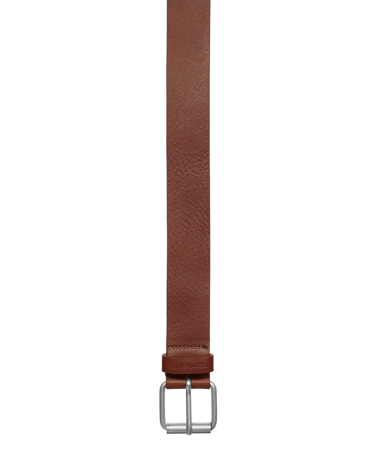CARHARTT WIP SCRIPT LEATHER BELT COGNAC/SILVER