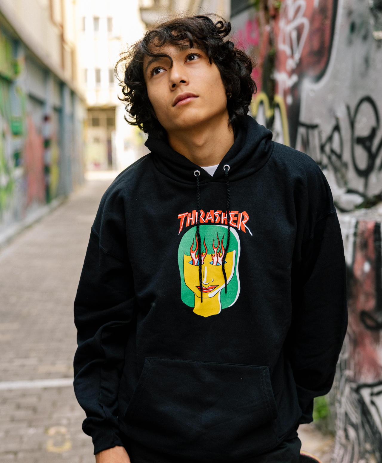 THRASHER TALK SHIT BY GONZ HOOD BLACK | HOODS | Color Skates