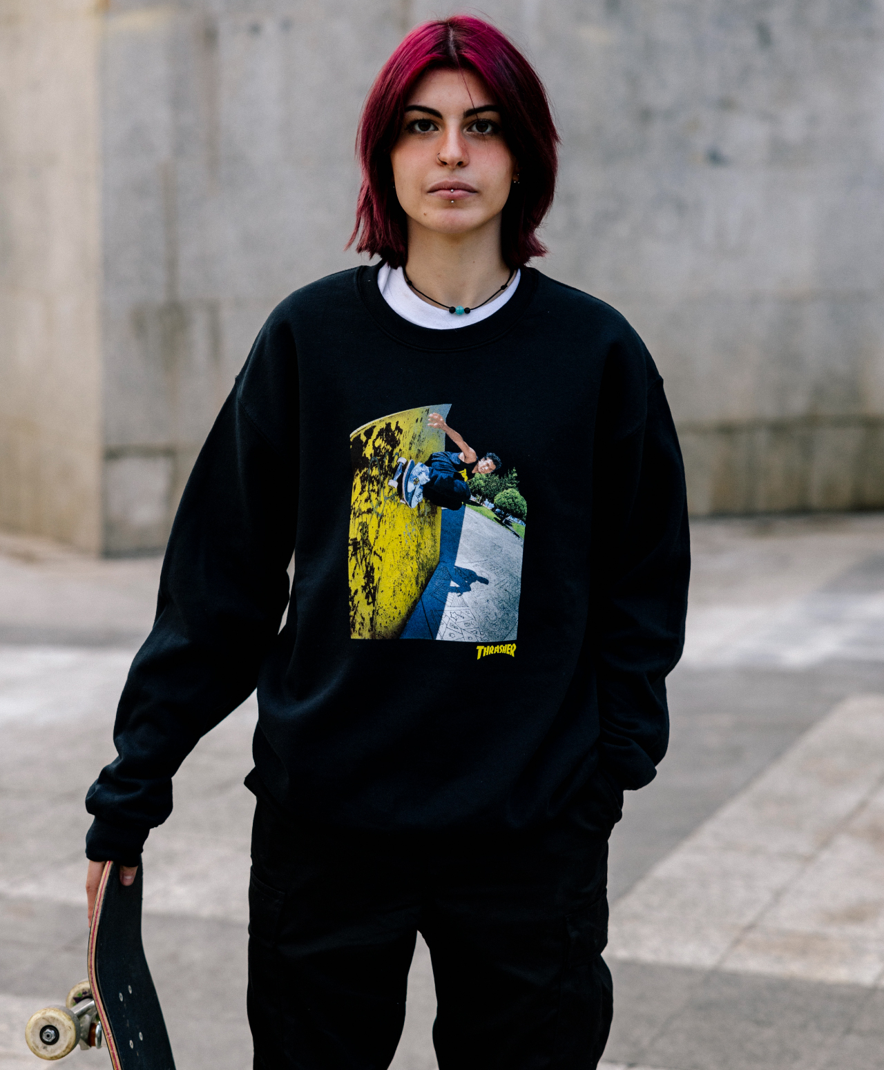 THRASHER MIC-E WALLRIDE CREW BLACK