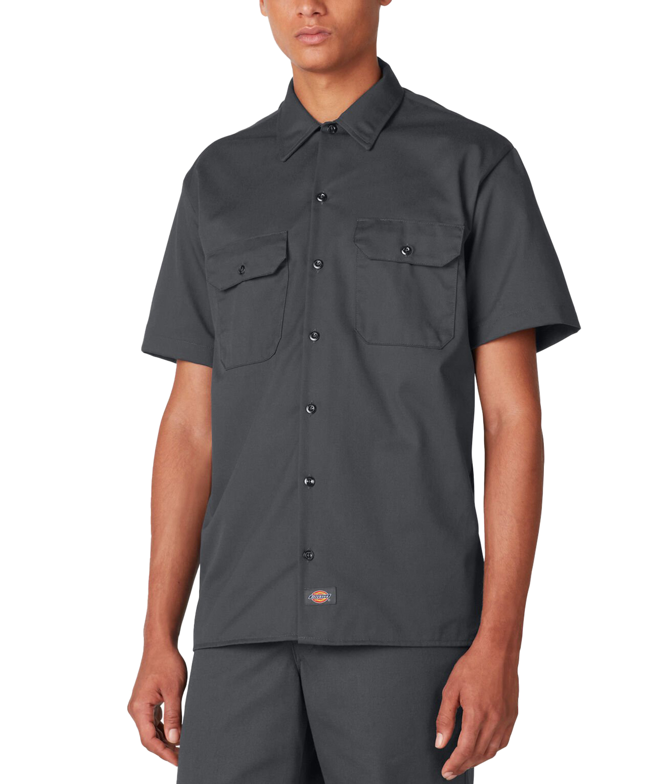 DICKIES SHORT SLEEVE WORK SHIRT CHARCOAL GREY
