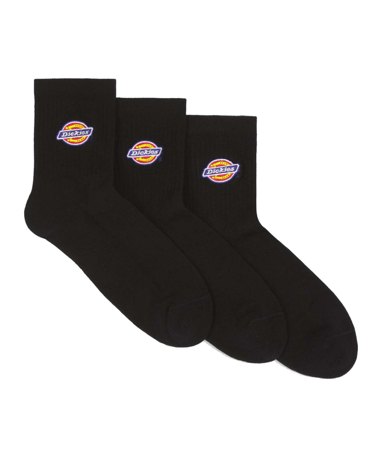 DICKIES VALLEY GROVE MID SOCKS 3-PACK BLACK