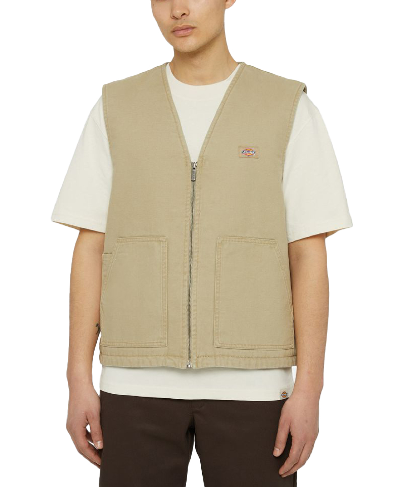 DICKIES DUCK CANVAS SUMMER VEST STONE WASHED DESERT SAND