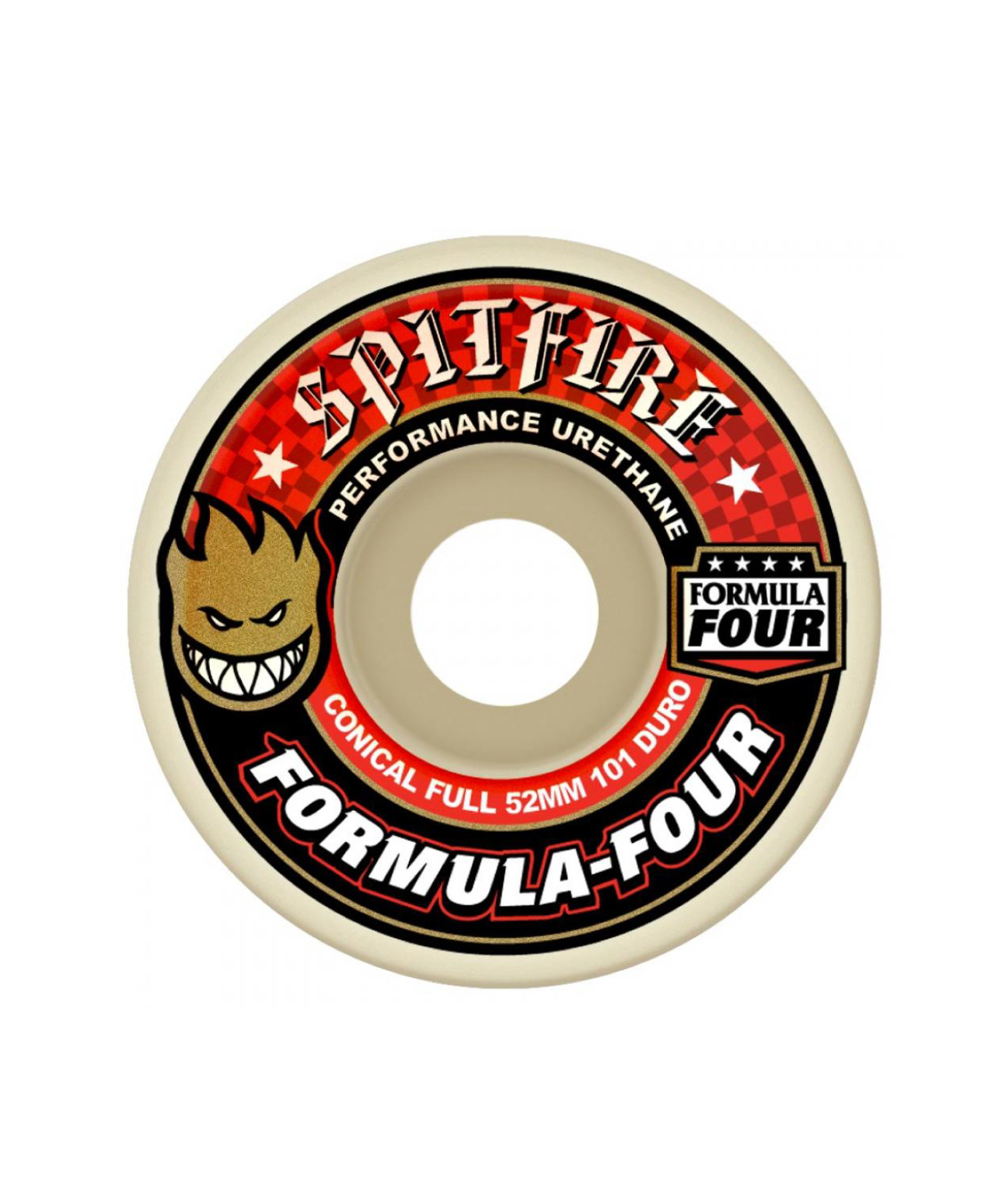 SPITFIRE FORMULA FOUR WHEELS CONICAL FULL 101DU 54MM WHITE