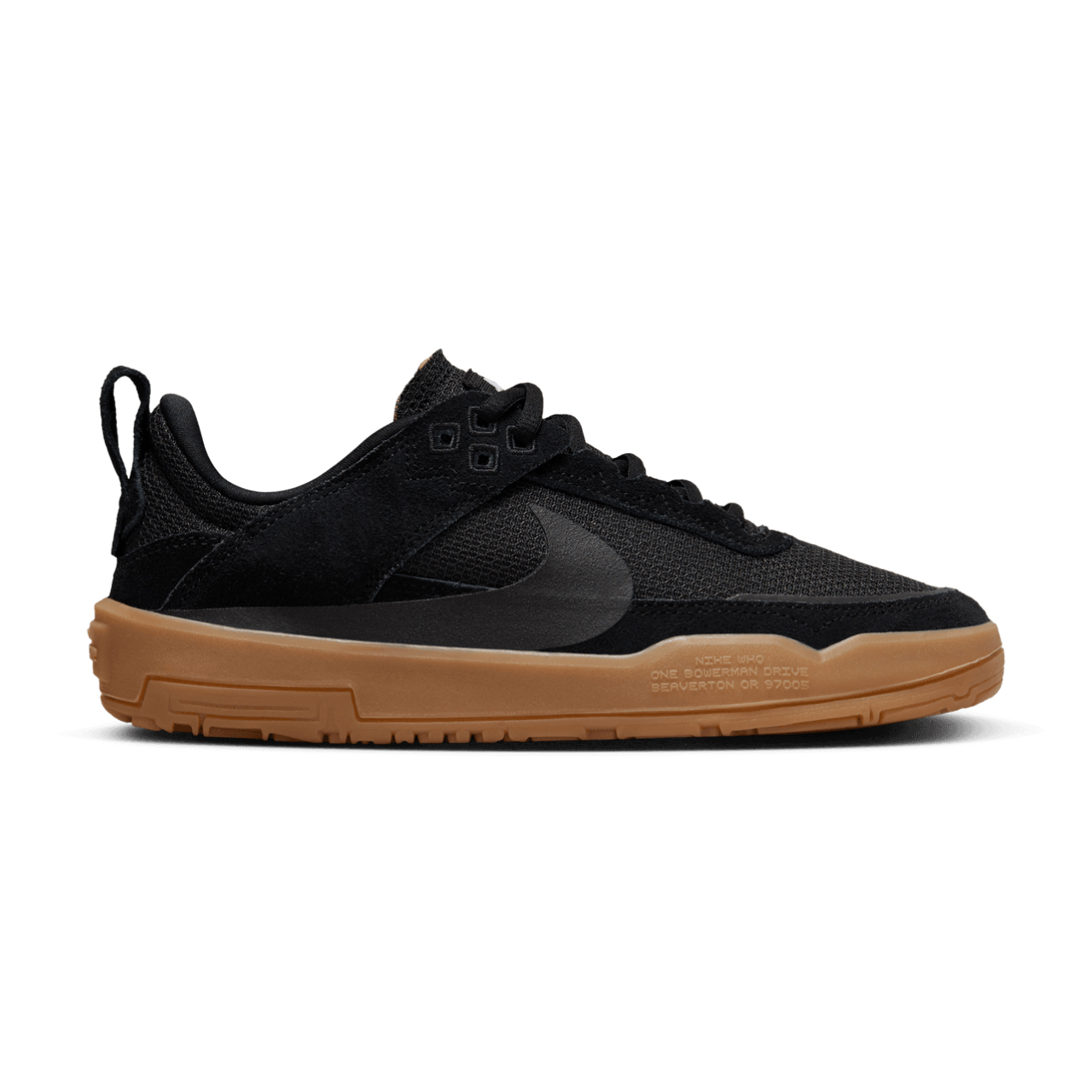 NIKE SB DAY ONE KIDS SHOE BLACK/BLACK-GUM LIGHT BROWN-WHITE