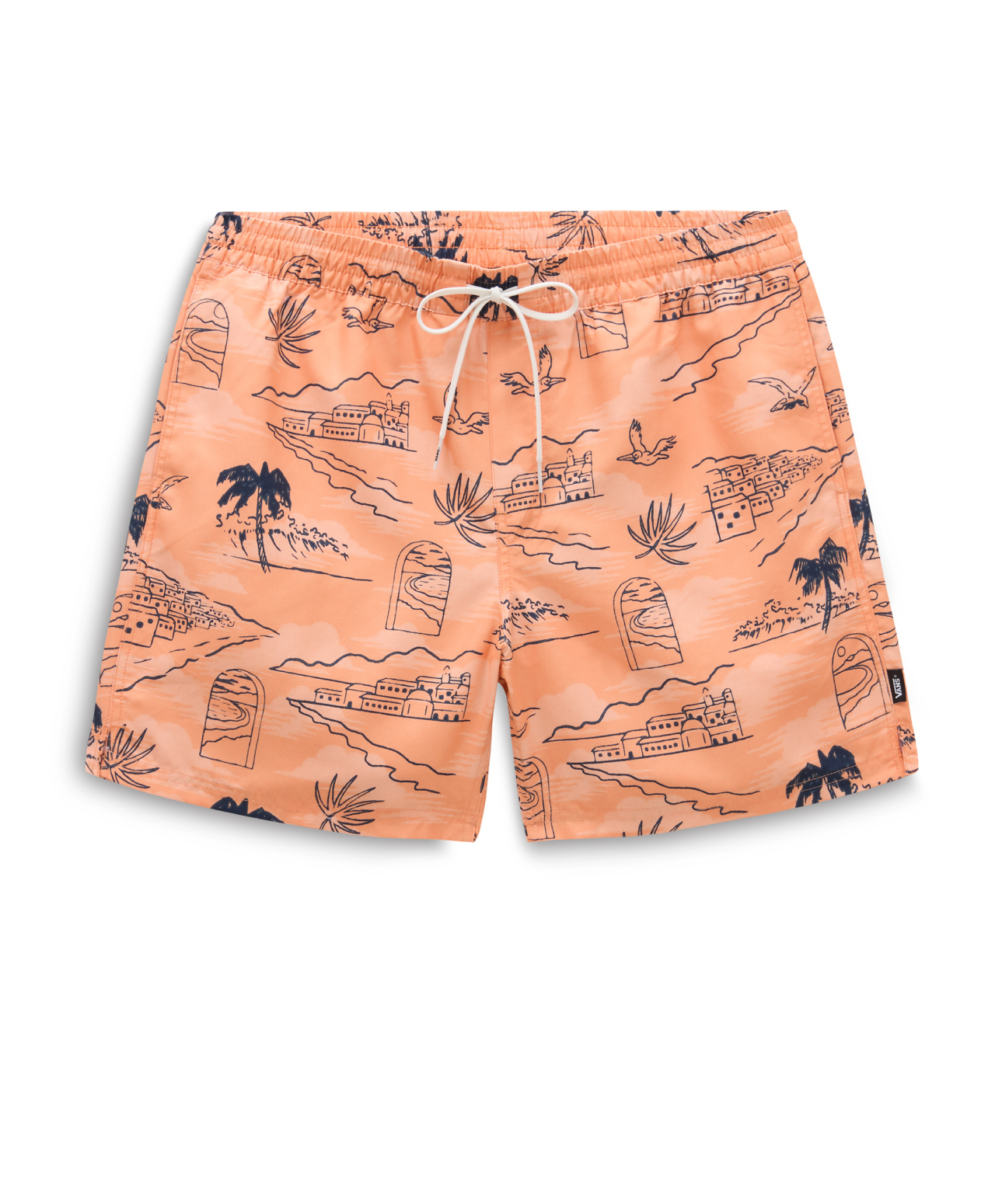 VANS PRIMARY PRINT ELASTIC BOARDSHORTS ORANGE