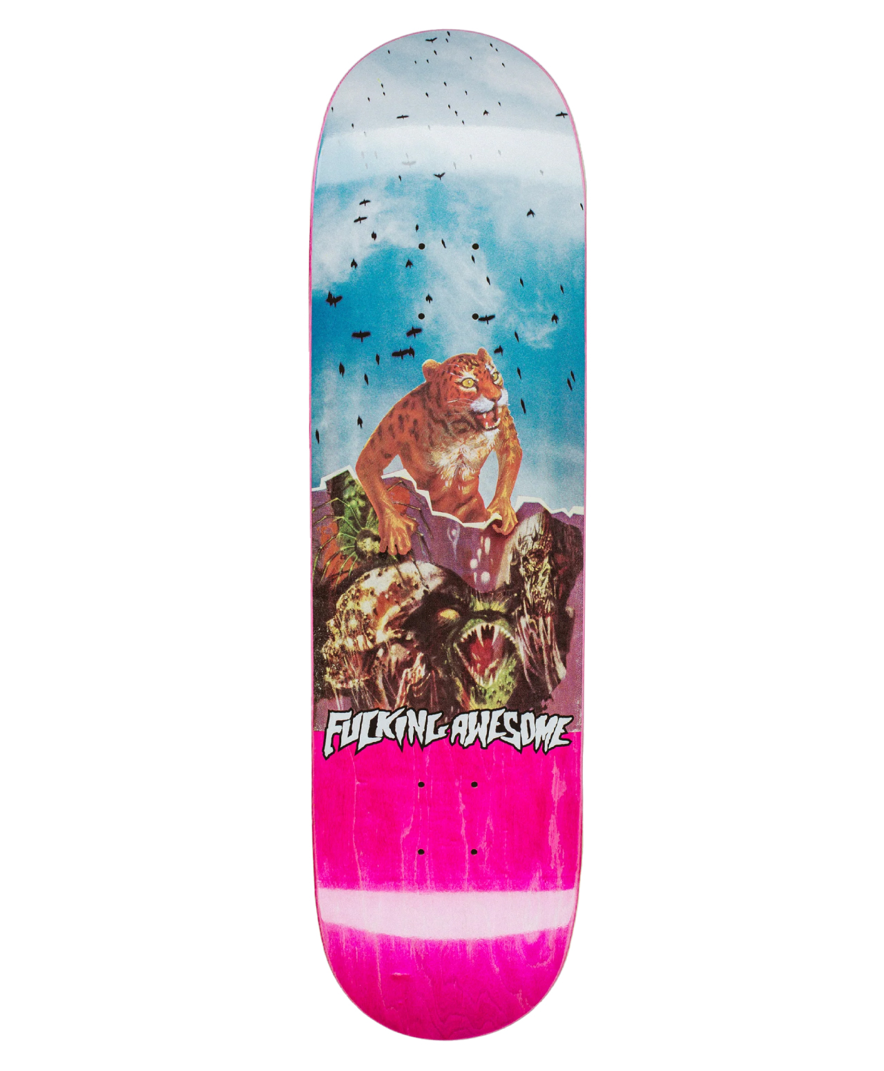 FUCKING AWESOME AIDAN MACKEY CHEETAH MAN SKATE DECK 8.44 MULTI