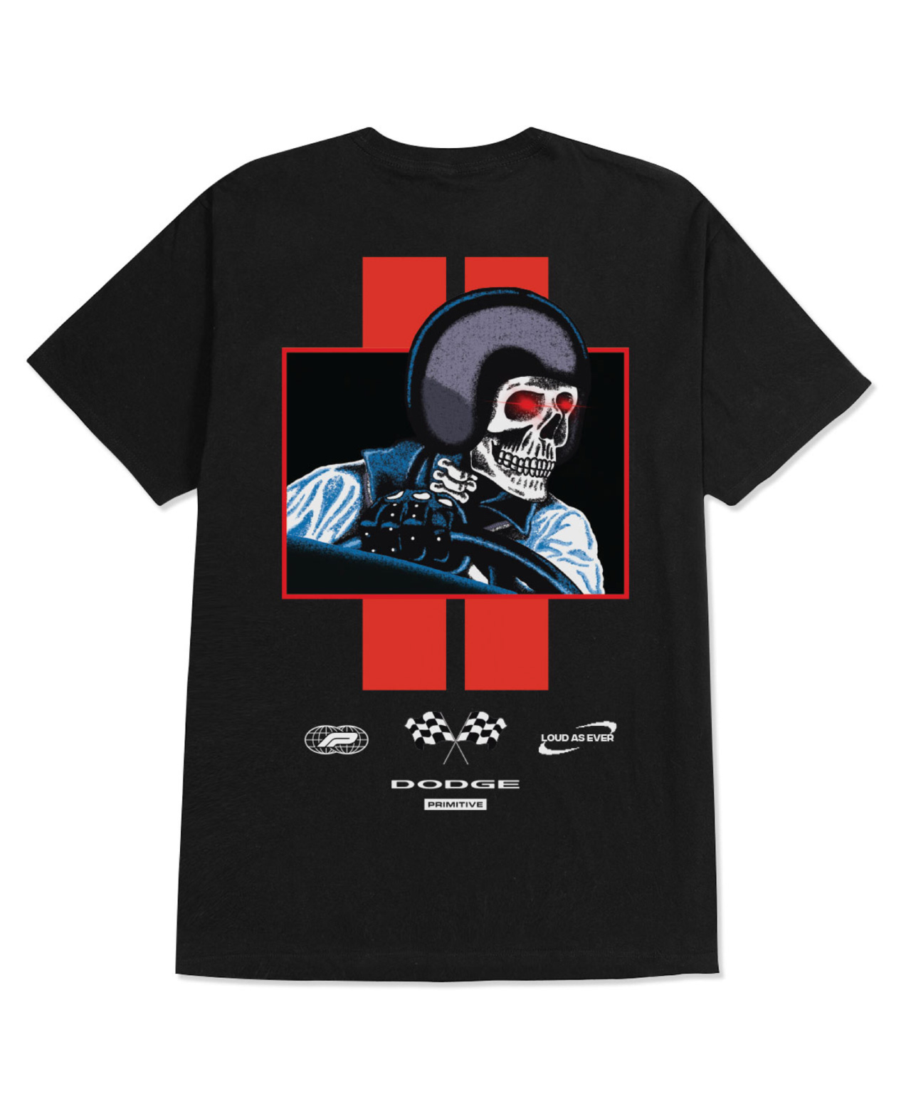 PRIMITIVE X DODGE RACER TEE BLACK
