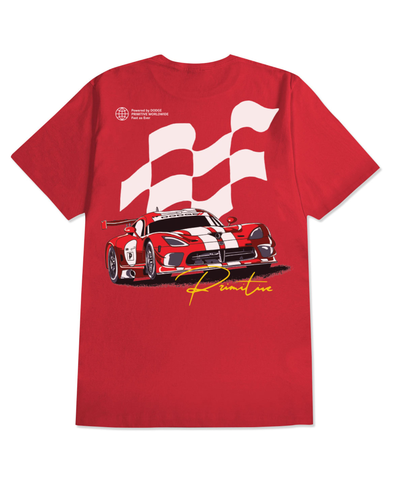 PRIMITIVE X DODGE POWERED TEE RED