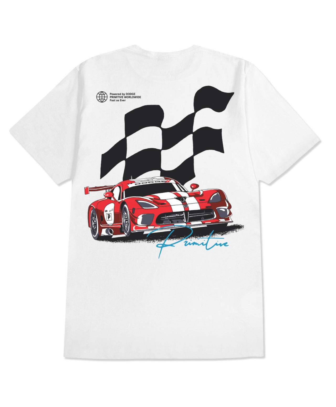 PRIMITIVE X DODGE POWERED TEE WHITE