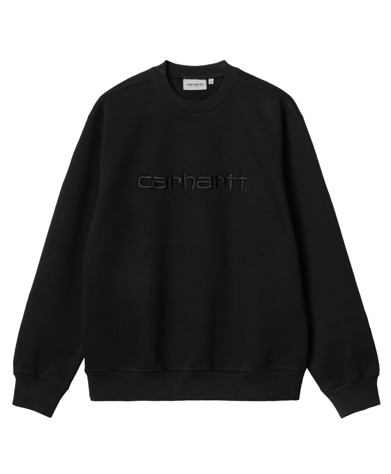 CARHARTT WIP LOGO CREW BLACK/BLACK