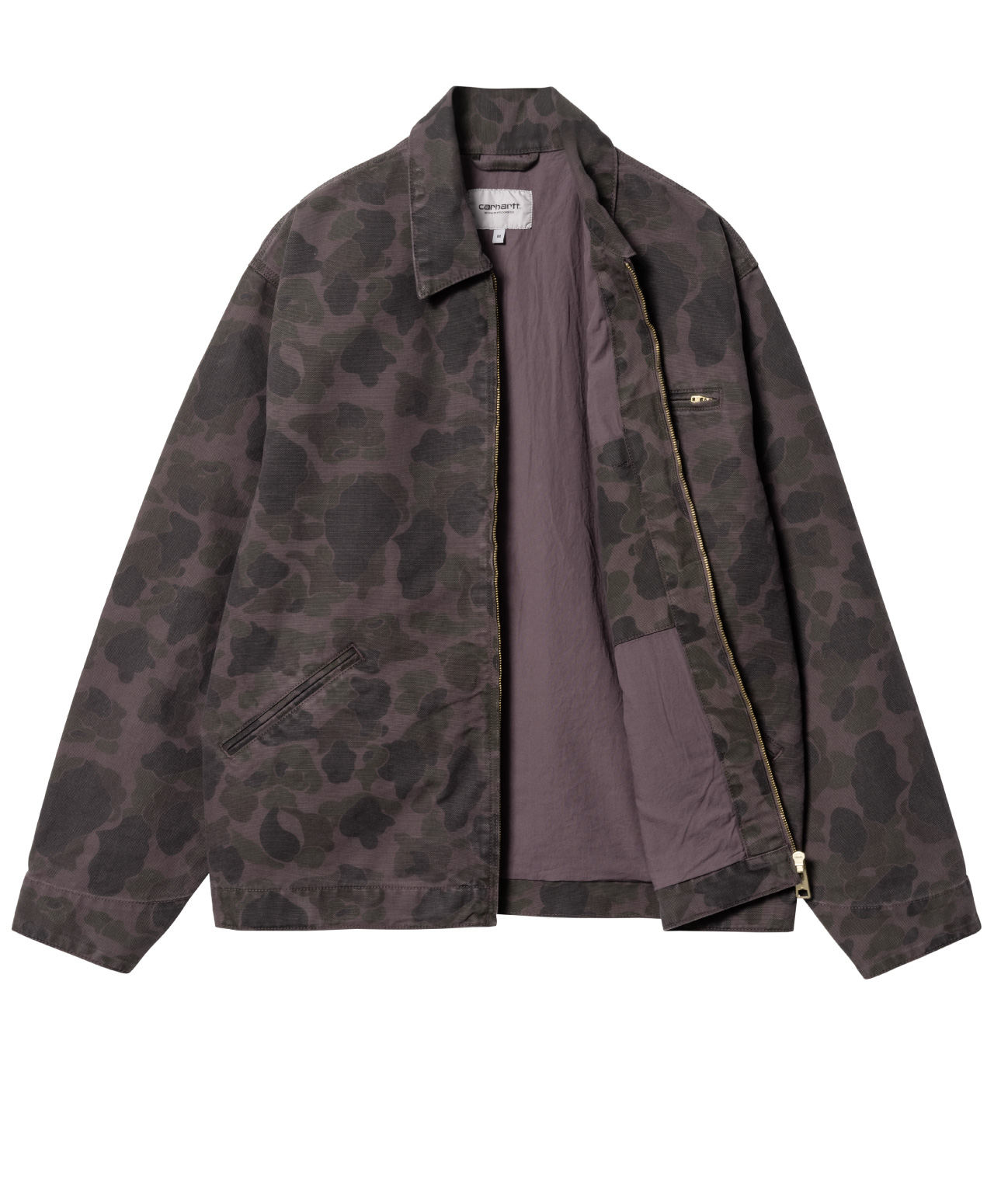 CARHARTT WIP DUCK DETROIT JACKET CAMO DUCK GREEN/GRAPHITE