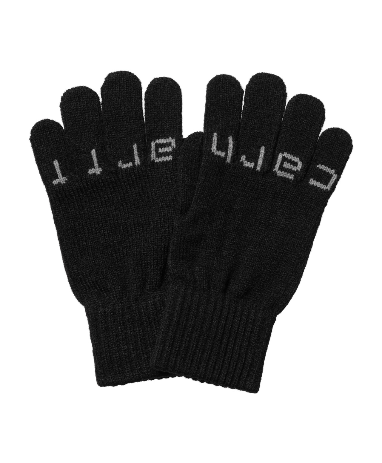 CARHARTT WIP SCRIPT GLOVES BLACK/GREY HEATHER