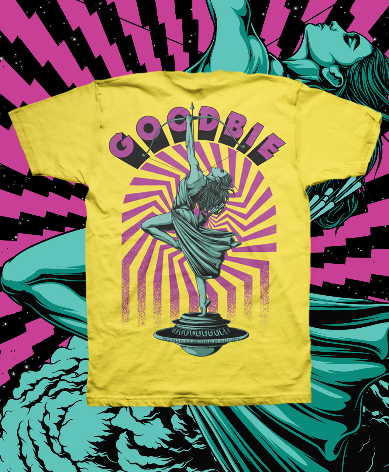 GOODBIE WAR GAMES NUCLEAR ARCHERY TEE SUNSHINE