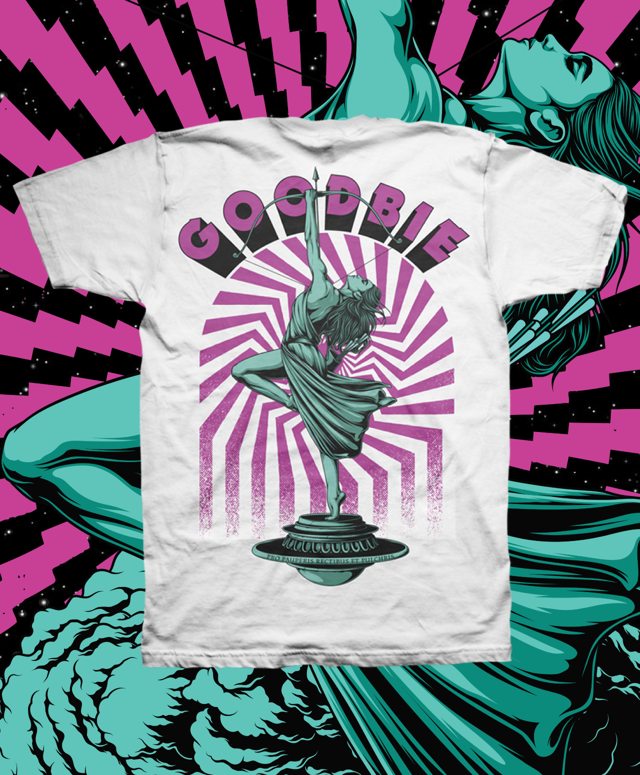 GOODBIE WAR GAMES NUCLEAR ARCHERY TEE WHITE